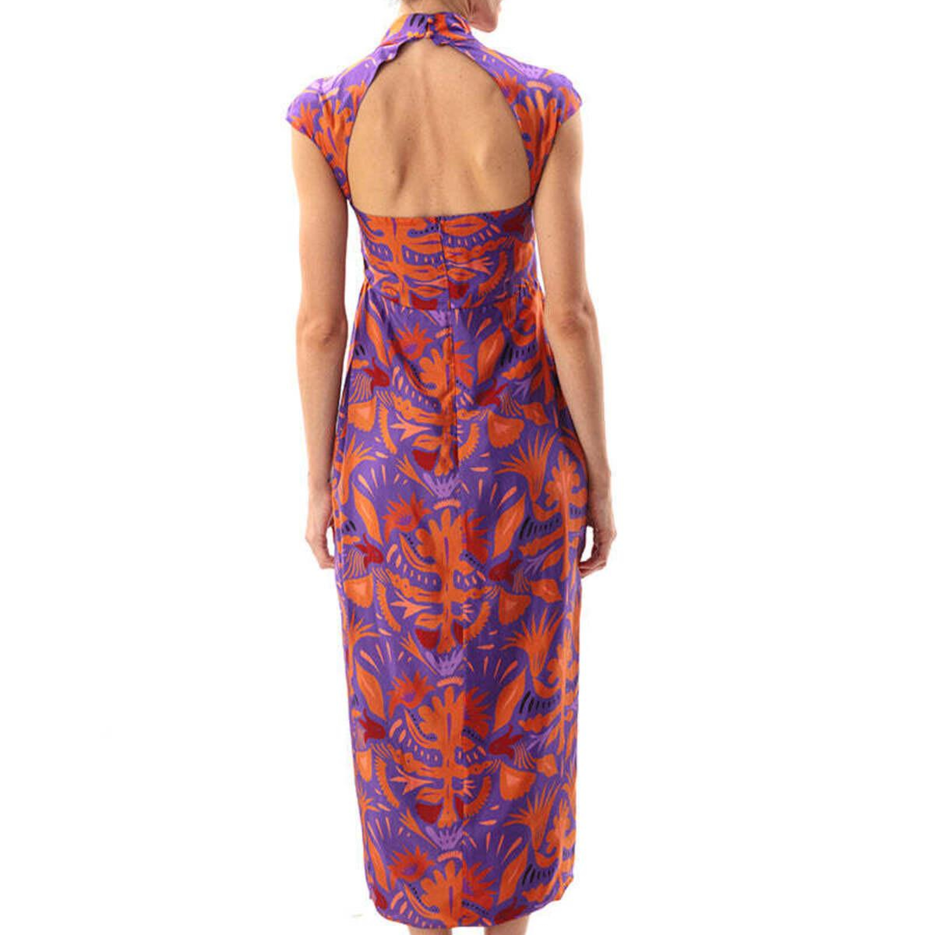 MAUVE MAXI CHEONGSAM ELBİSE