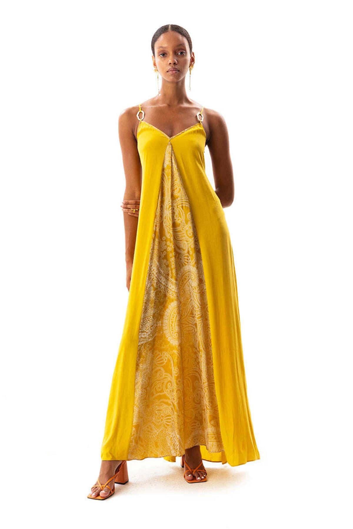 JOHONA V-YAKA MAXI ELBİSE