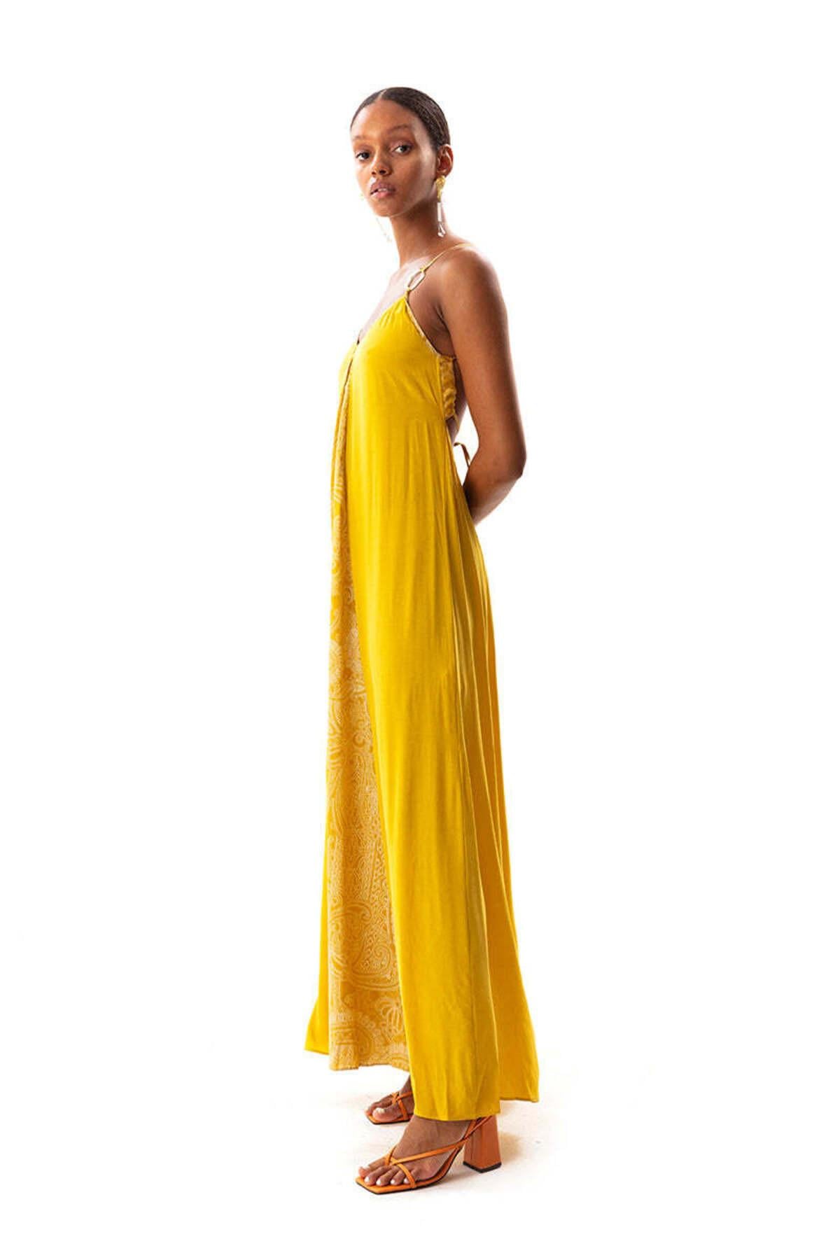 JOHONA V-YAKA MAXI ELBİSE