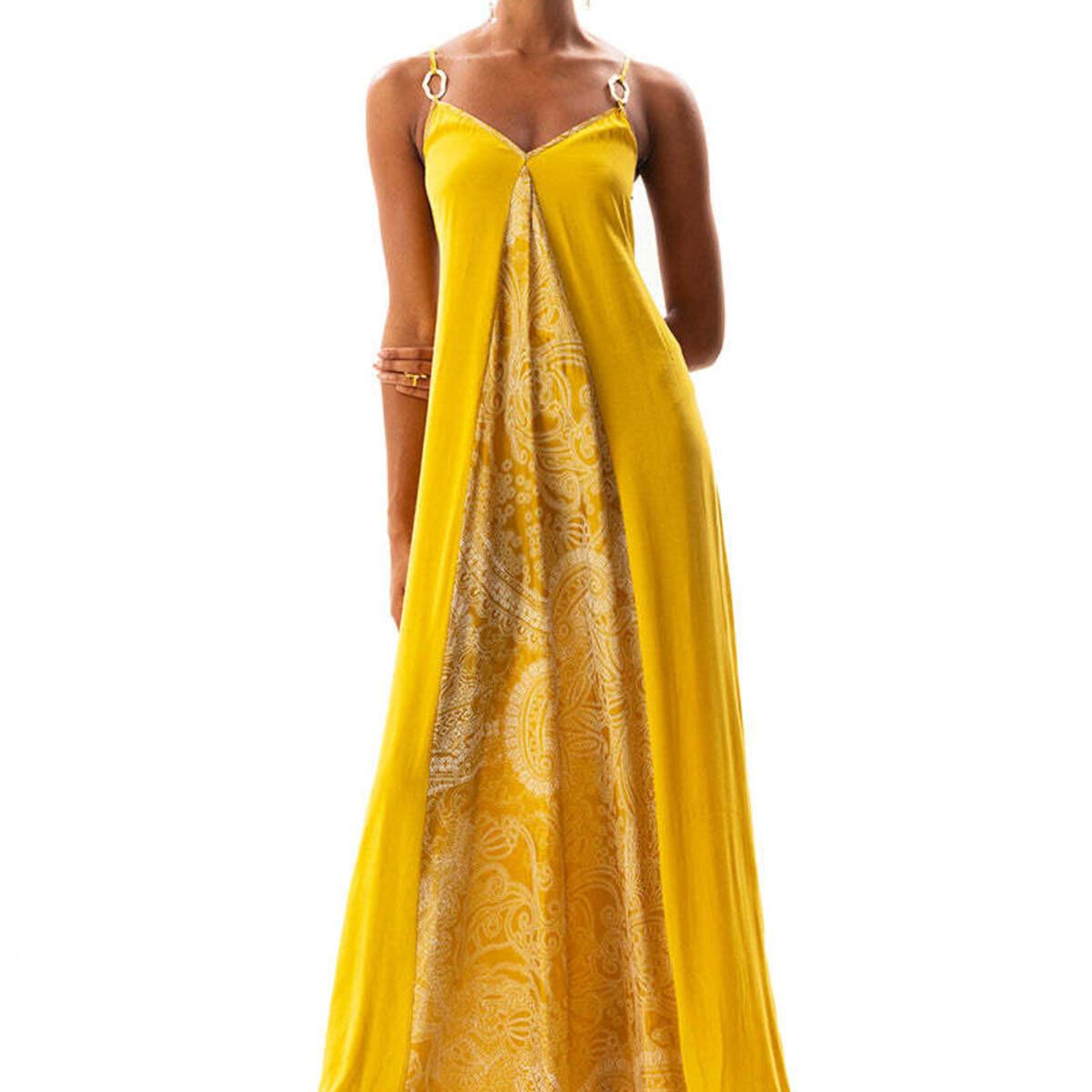 JOHONA V-YAKA MAXI ELBİSE