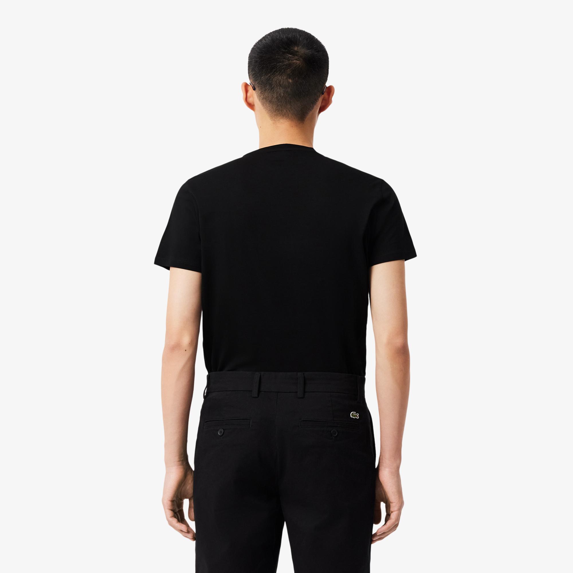 Lacoste Erkek Regular Fit Bisiklet Yaka Siyah T-Shirt
