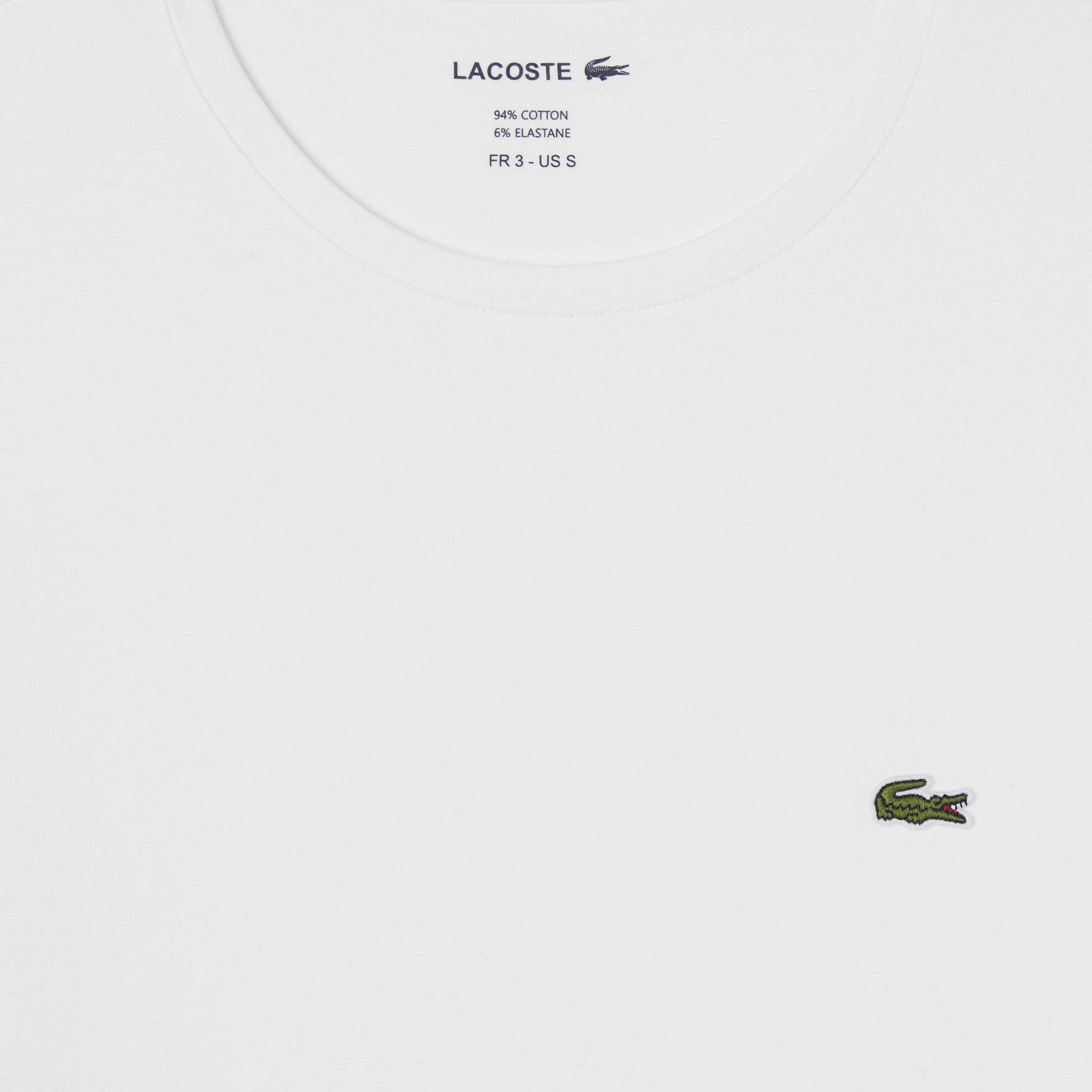Lacoste Erkek Slim Fit Bisiklet Yaka Beyaz T-Shirt
