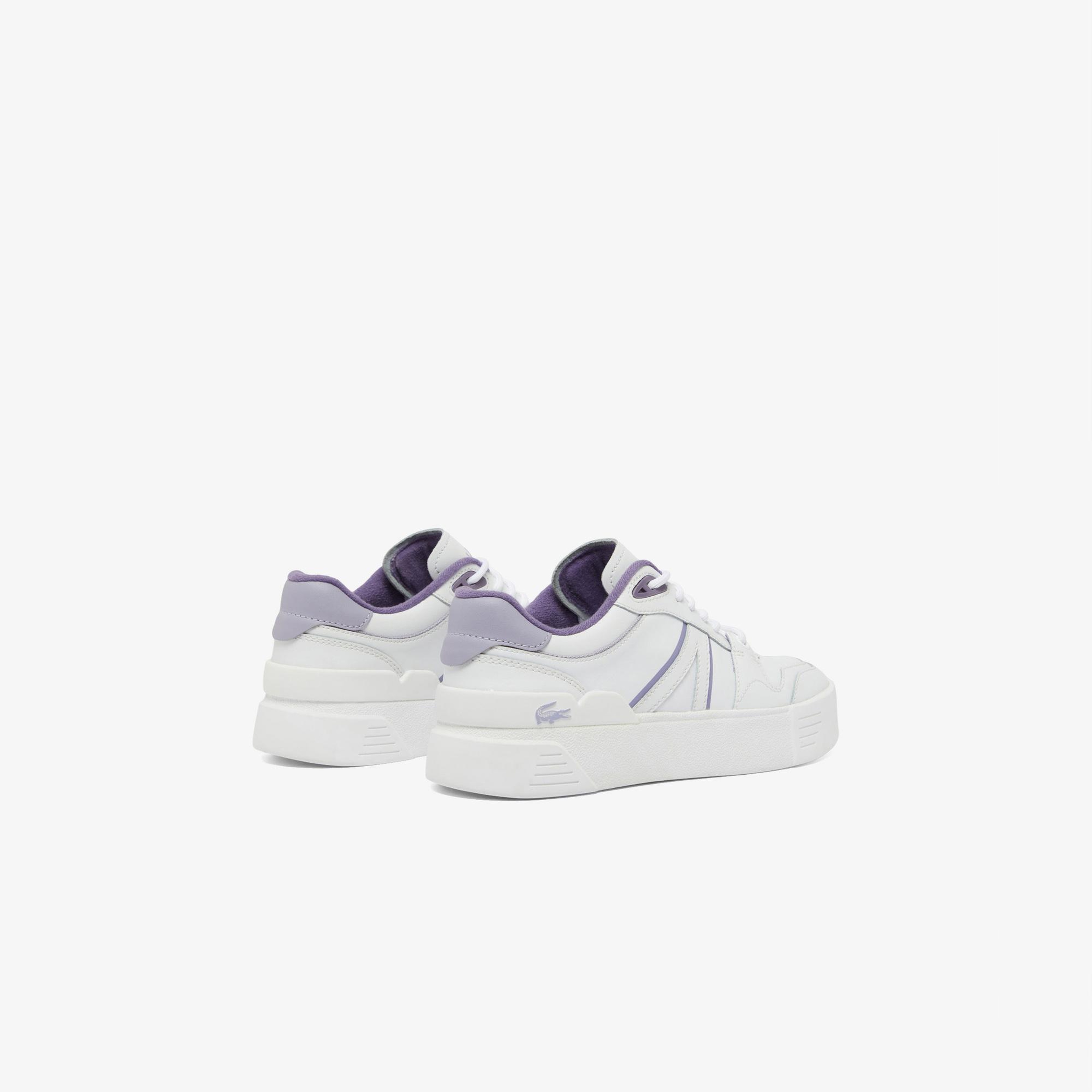 Lacoste L002 Evo Kadın Beyaz/Mor Sneaker