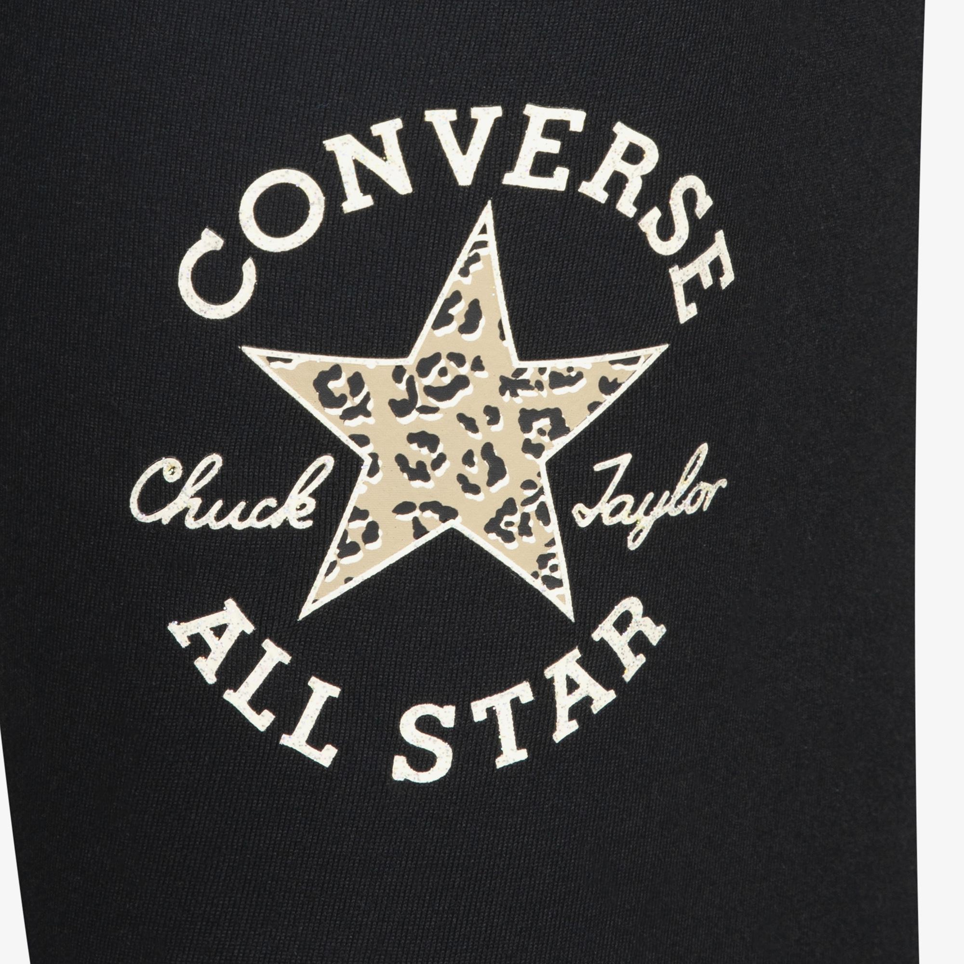 Converse Graphıc Ruched Çocuk Siyah Tayt