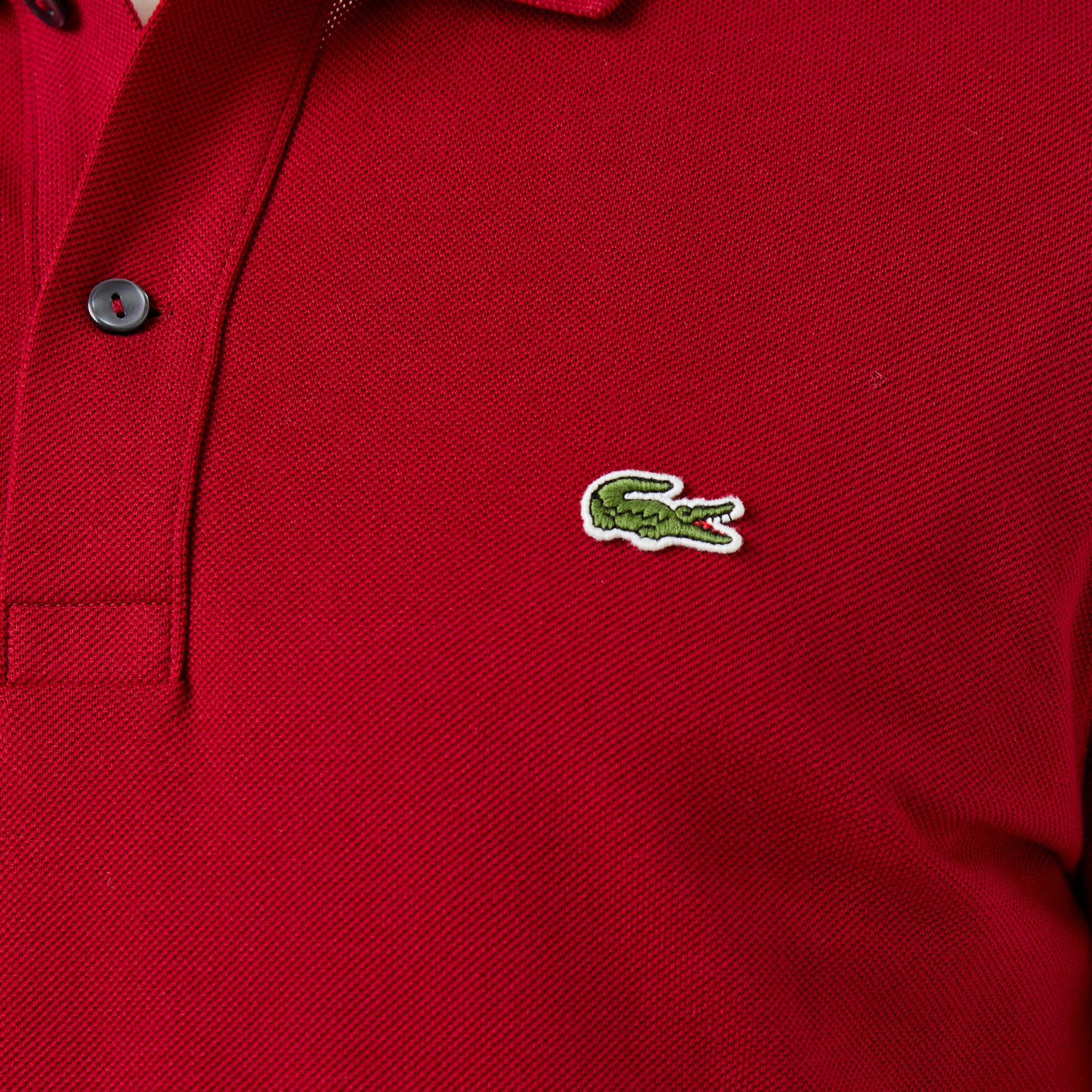 Lacoste L.12.12 Erkek Slim Fit Bordo Polo