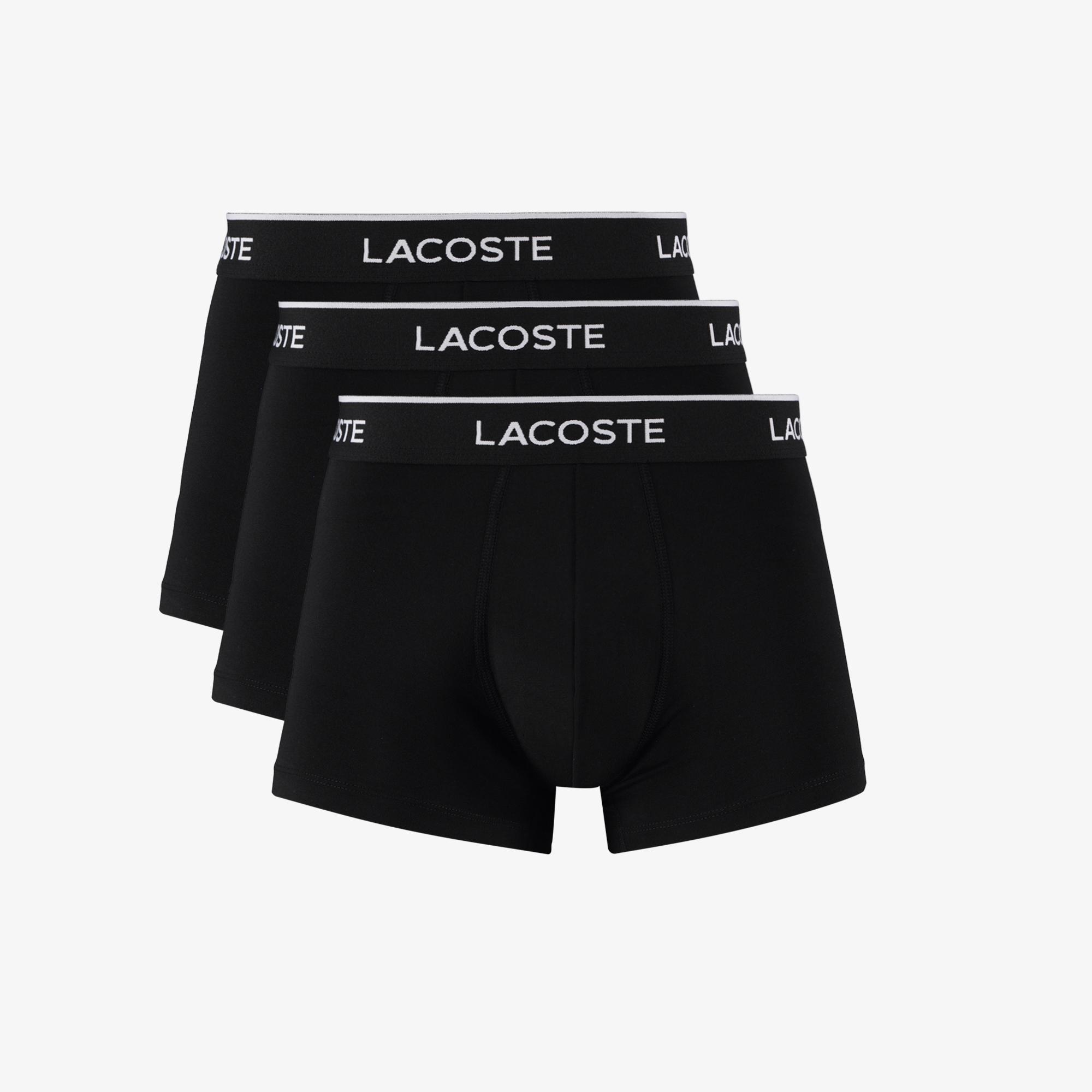 Lacoste Erkek 3'lü Siyah Boxer