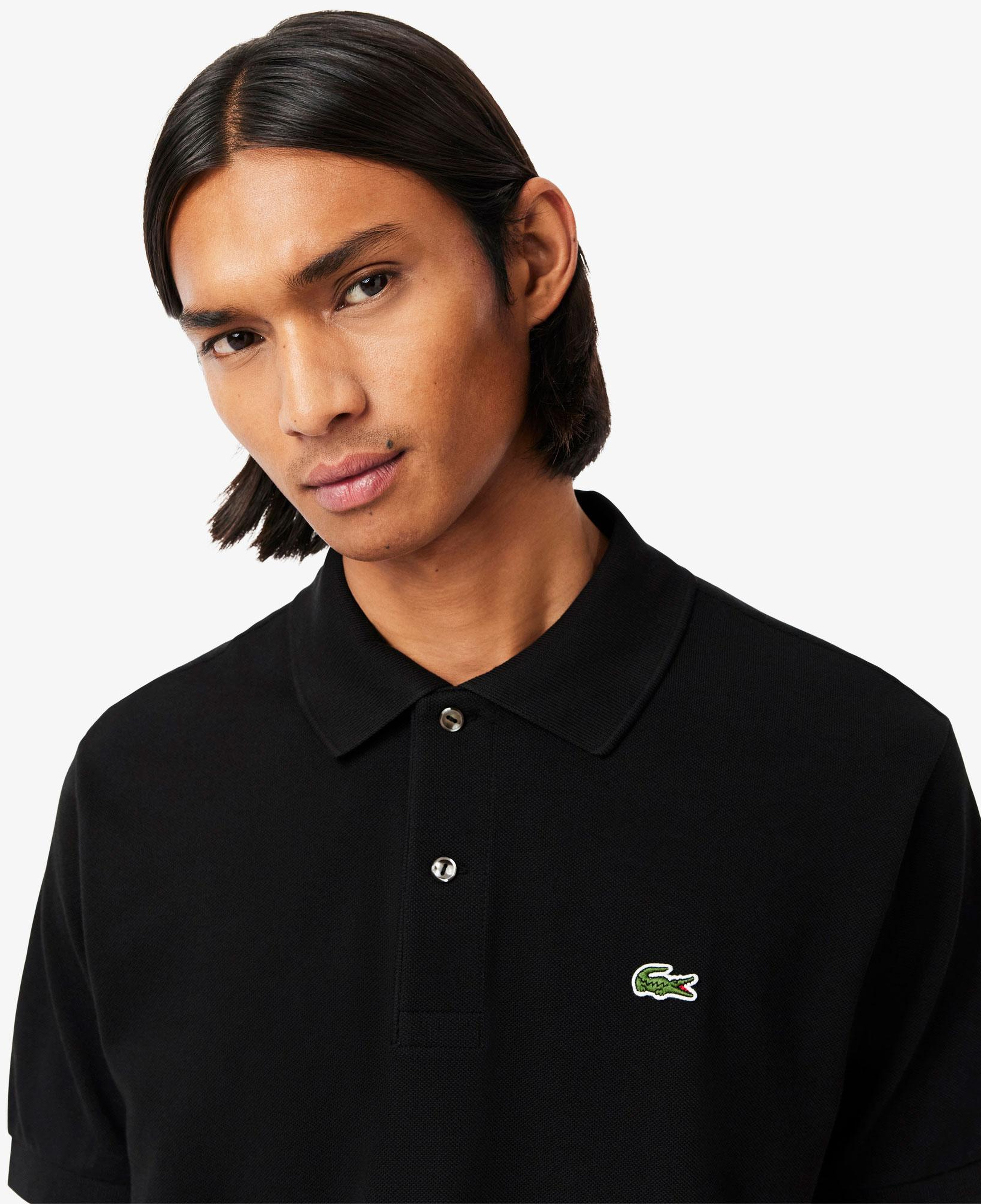 L.12.12 Erkek Classic Fit Siyah Polo
