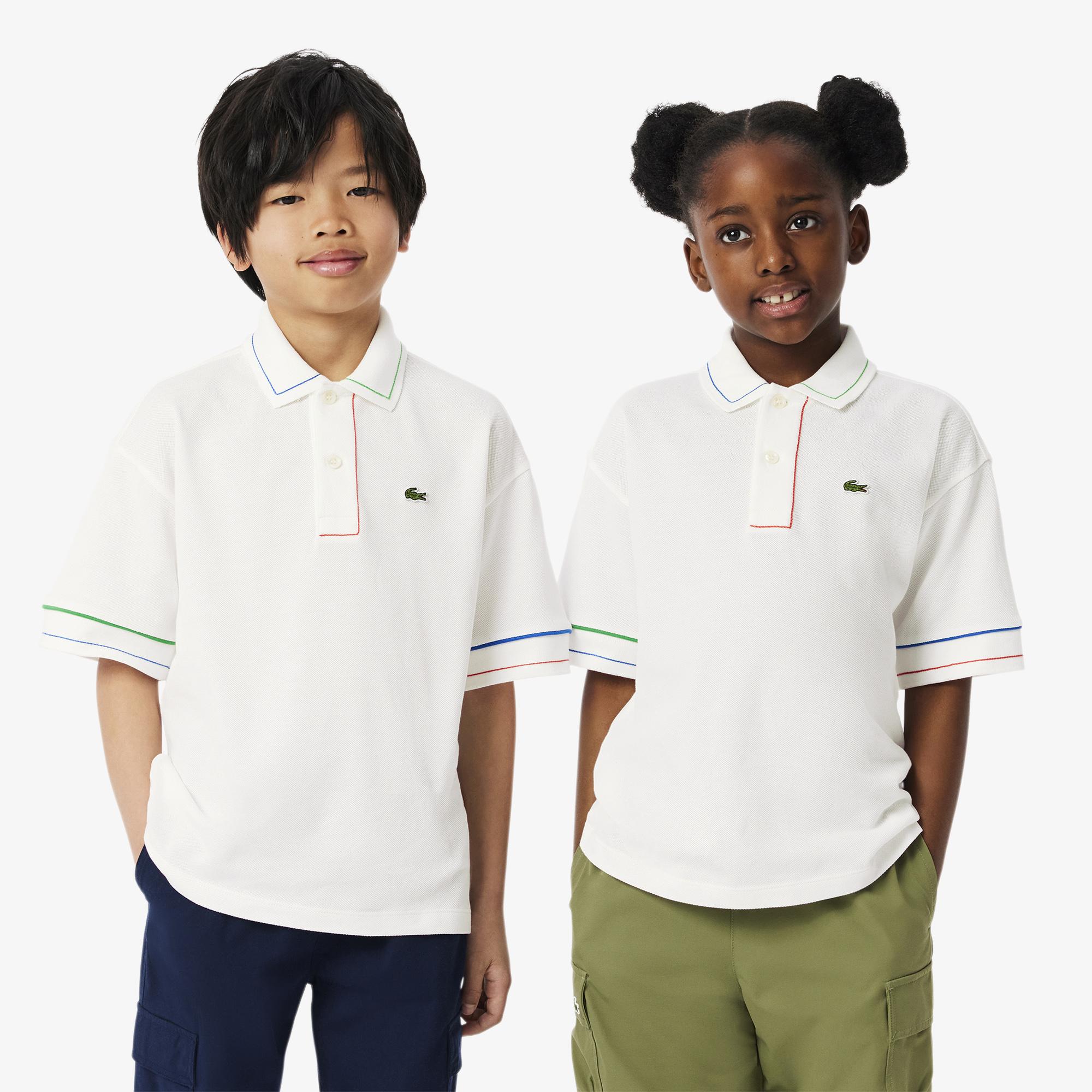 Lacoste Çocuk Beyaz Polo