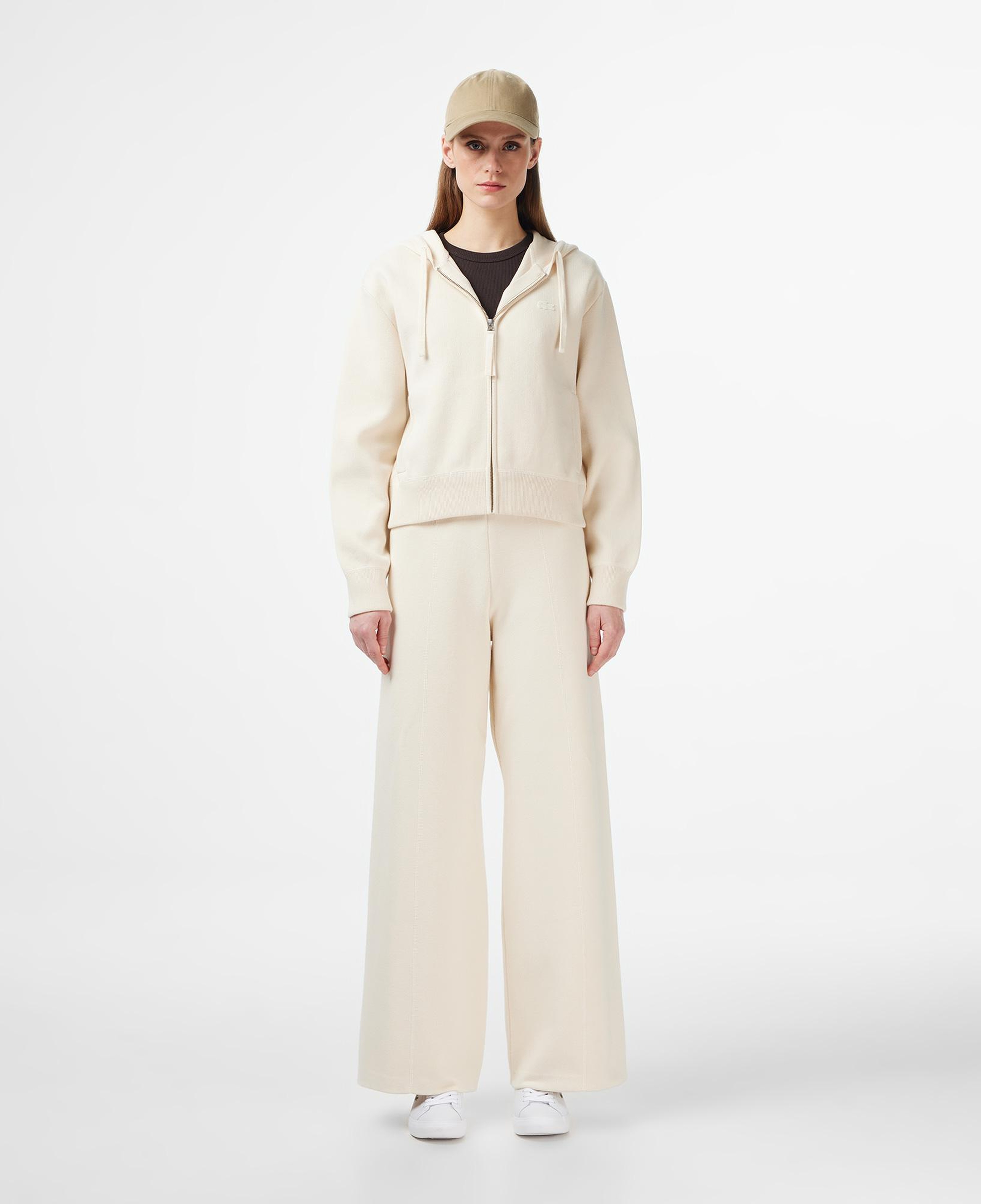 Lacoste Kadın Regular Fit Krem Pantolon