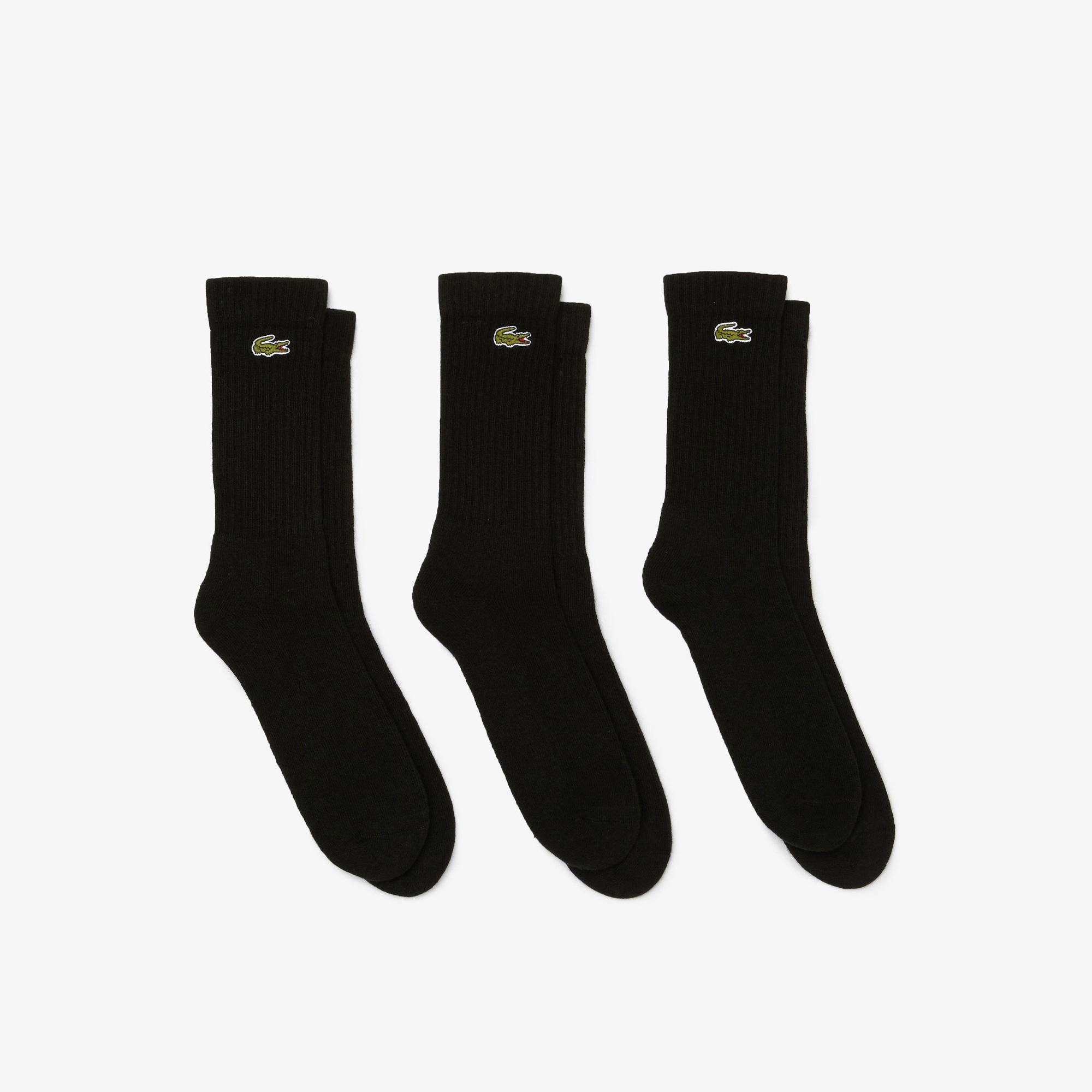 Lacoste Unisex 3'lü Siyah Çorap