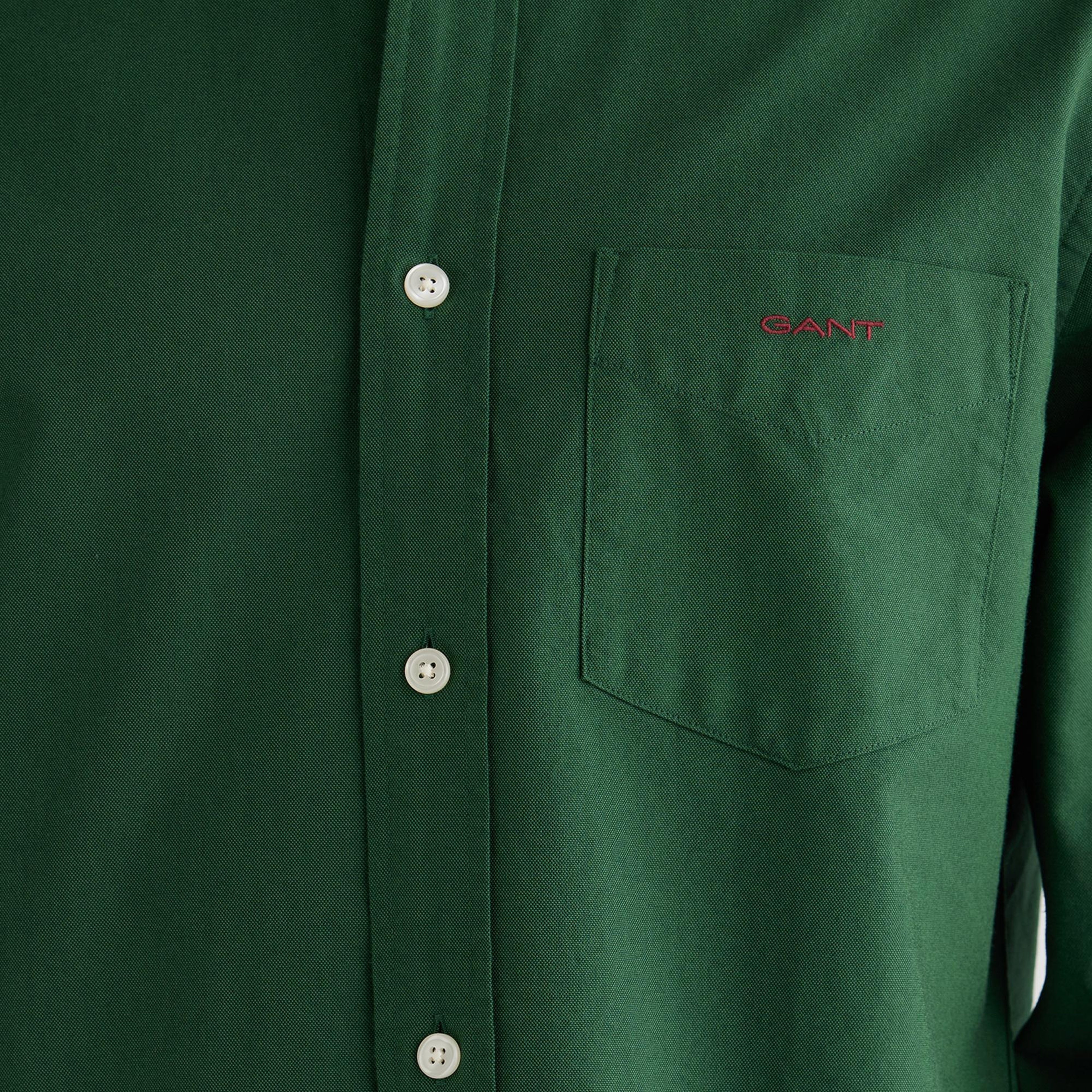 GANT Erkek Yeşil Regular Fit Oxford Gömlek