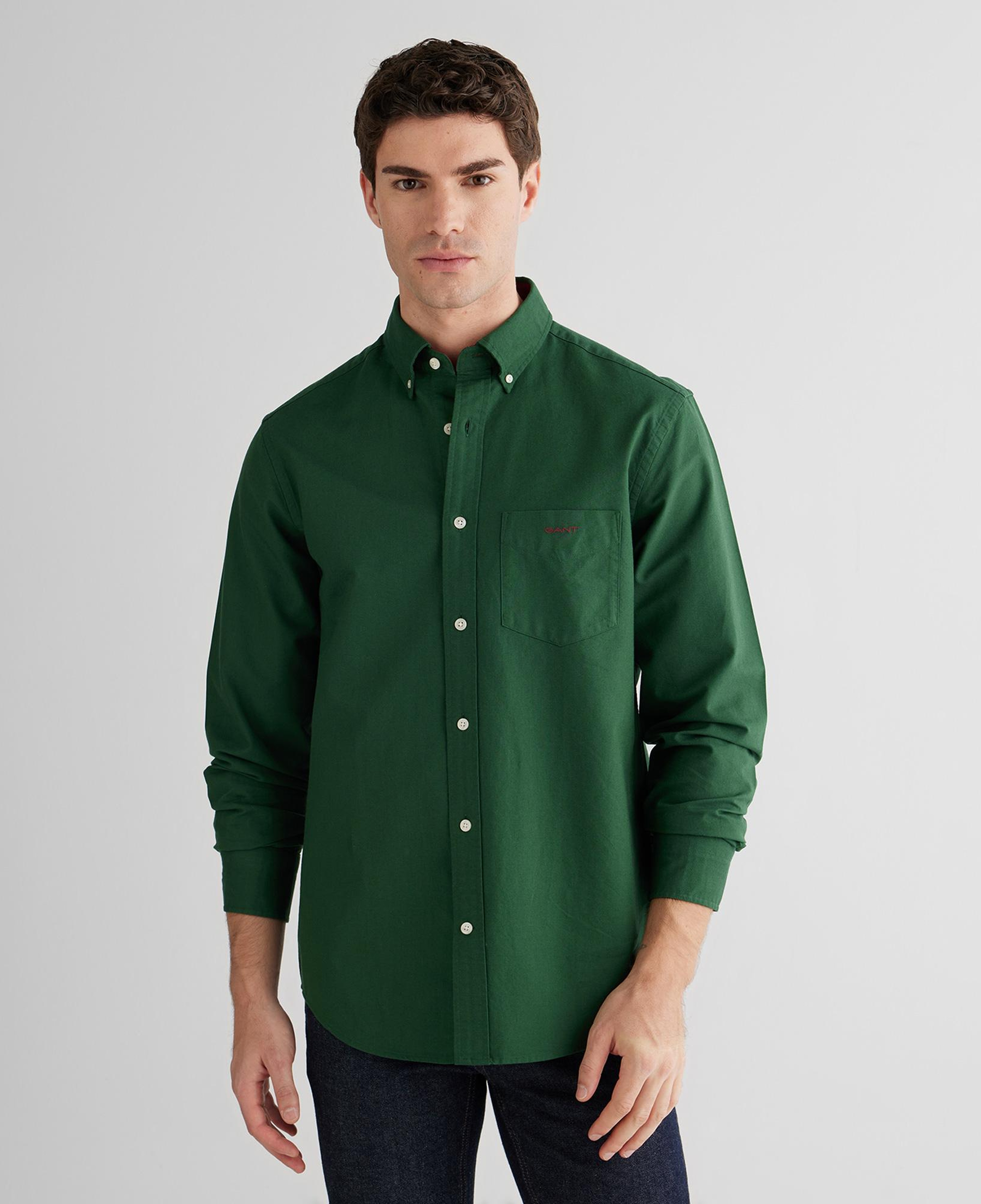 GANT Erkek Yeşil Regular Fit Oxford Gömlek