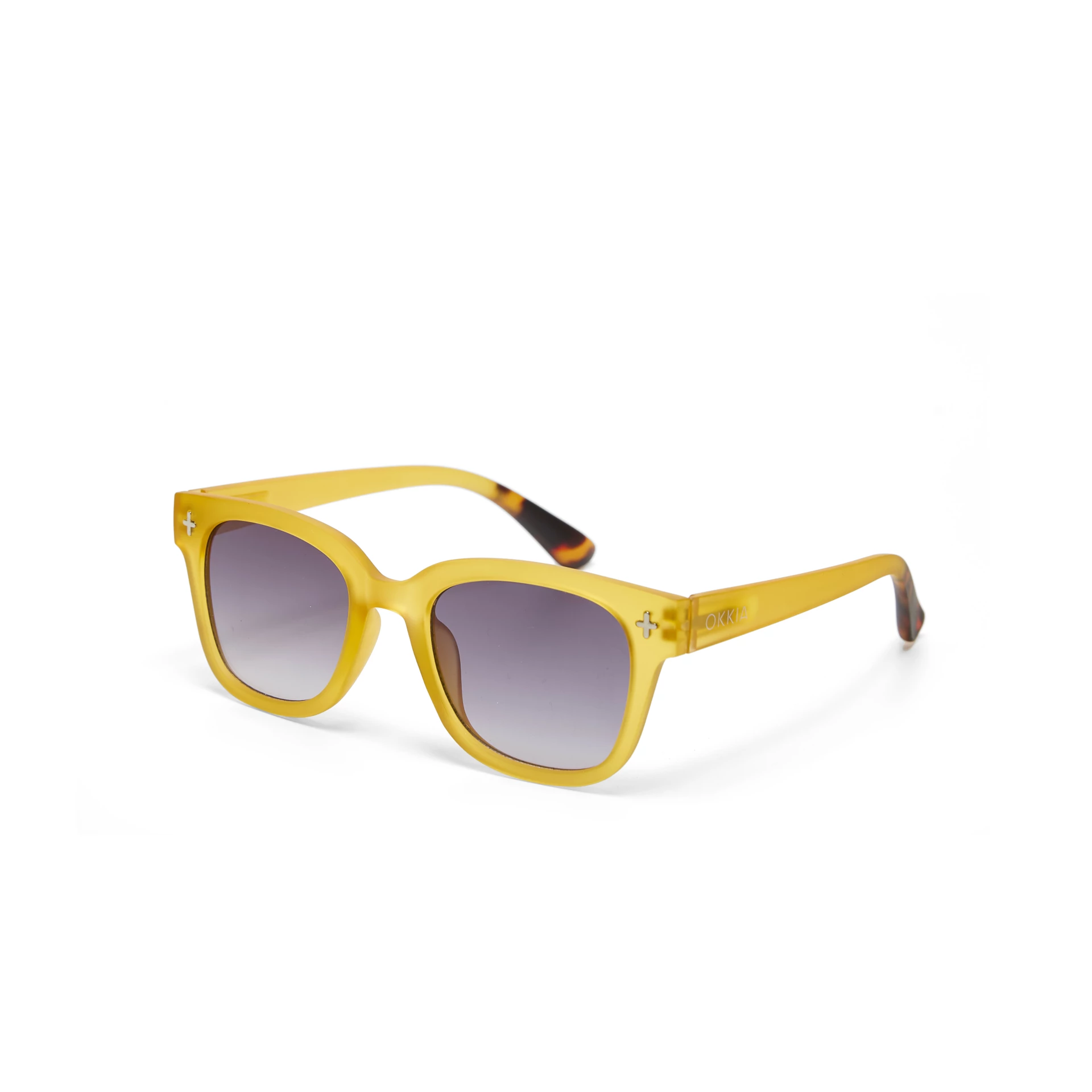 Okkia Giovanni Siyah Lens  Unisex Güneş Gözlüğü Sarı