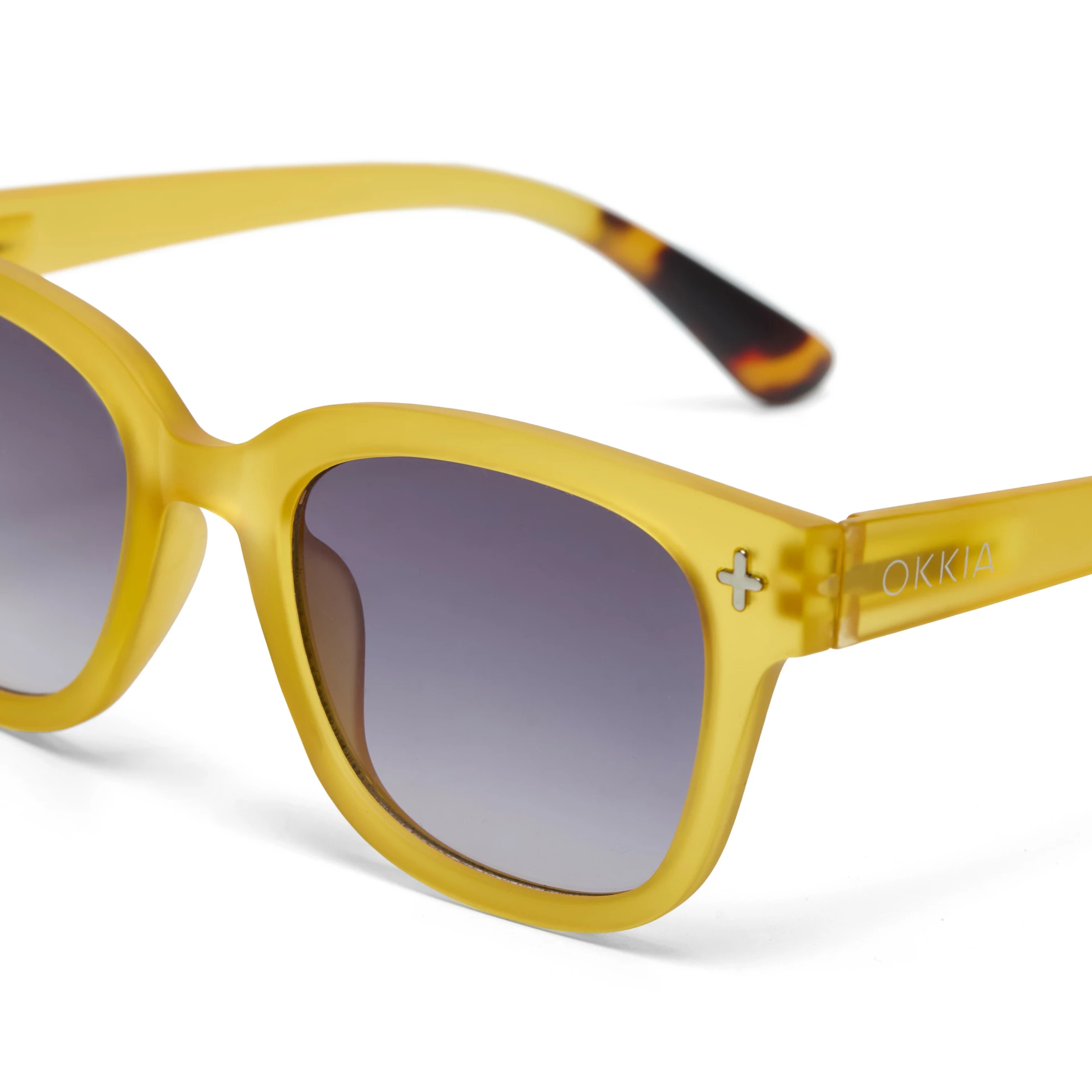 Okkia Giovanni Siyah Lens  Unisex Güneş Gözlüğü Sarı