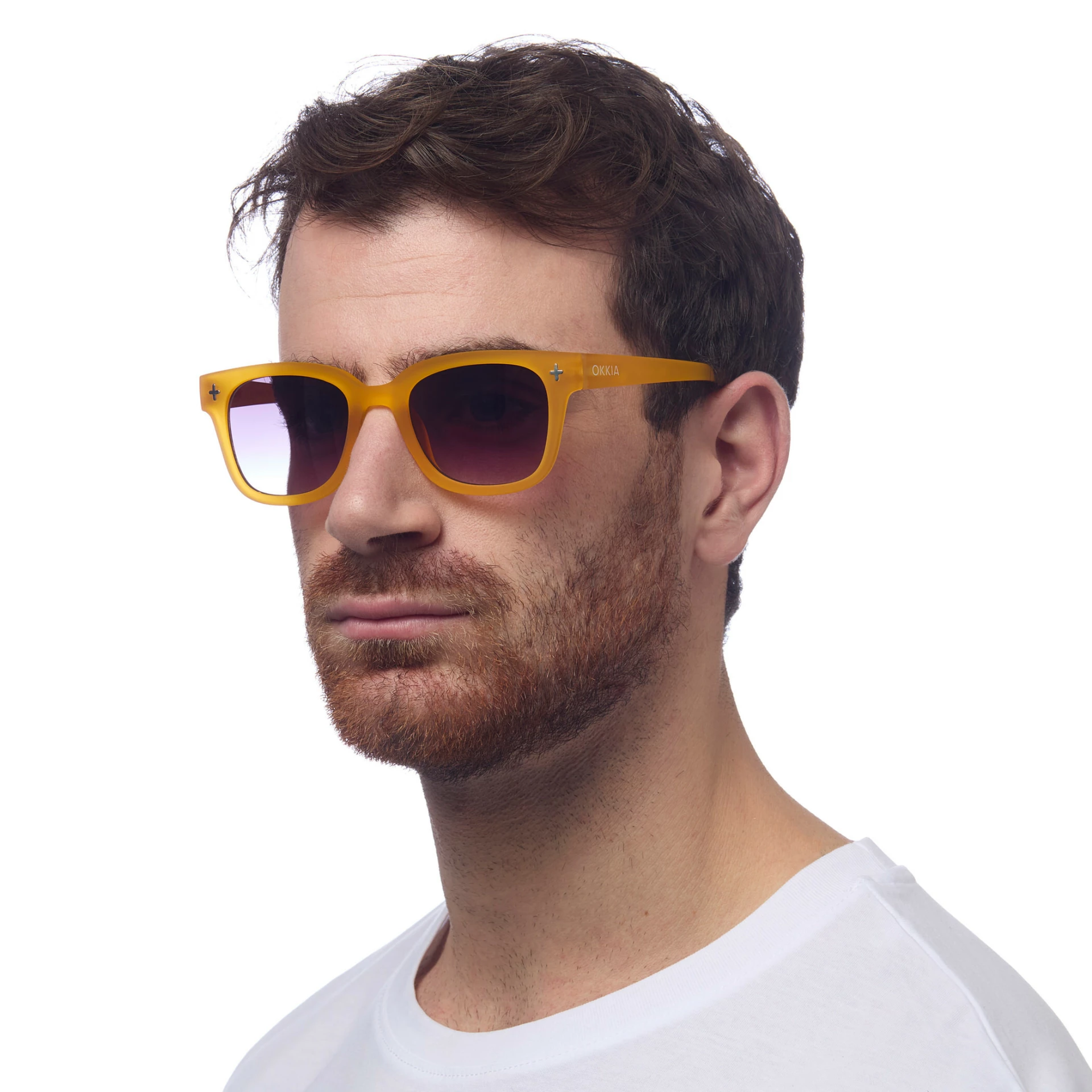 Okkia Giovanni Siyah Lens  Unisex Güneş Gözlüğü Sarı