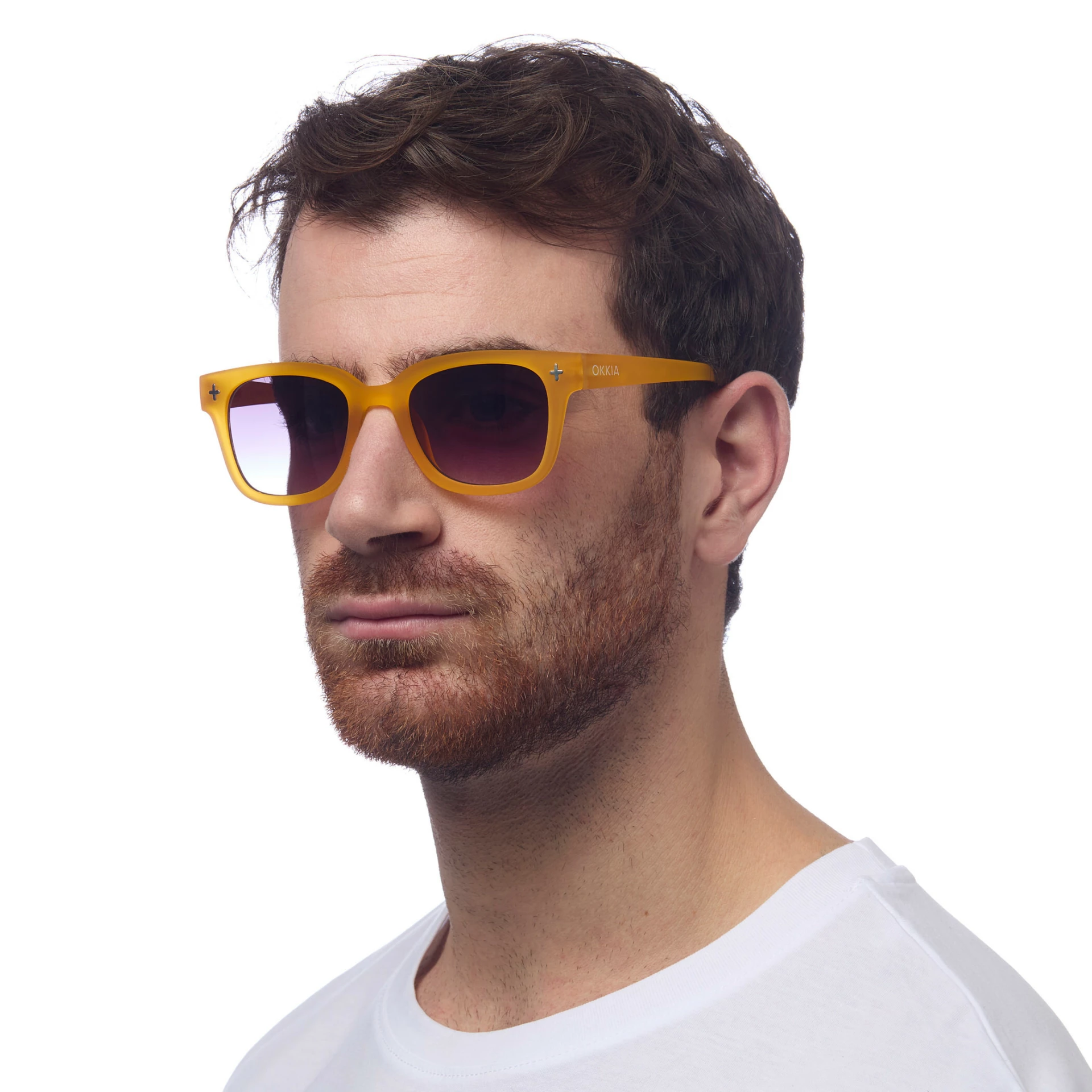 Okkia Giovanni Siyah Lens  Unisex Güneş Gözlüğü Sarı