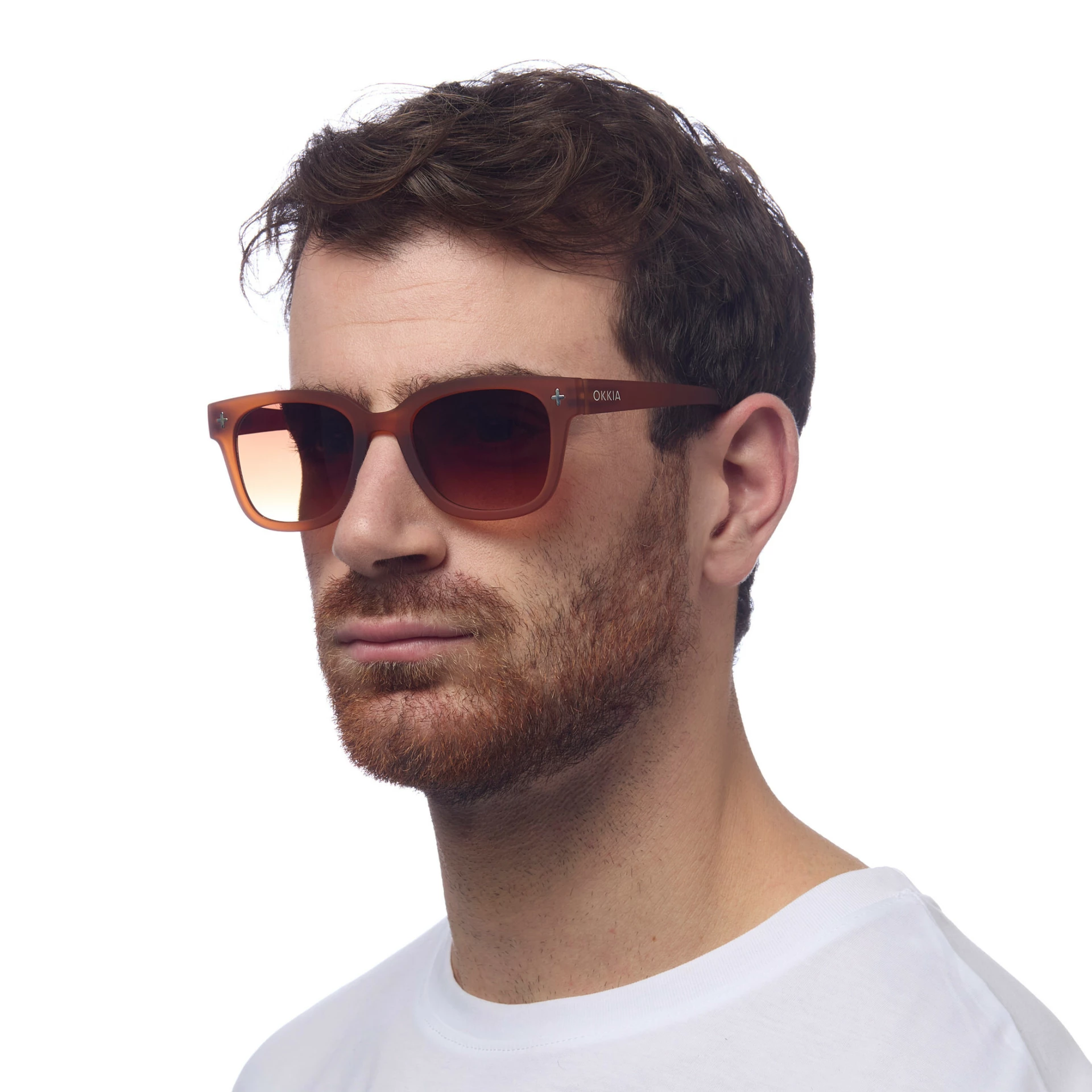 Okkia Giovanni Kahverengi Lens Unisex Güneş Gözlüğü Kahverengi