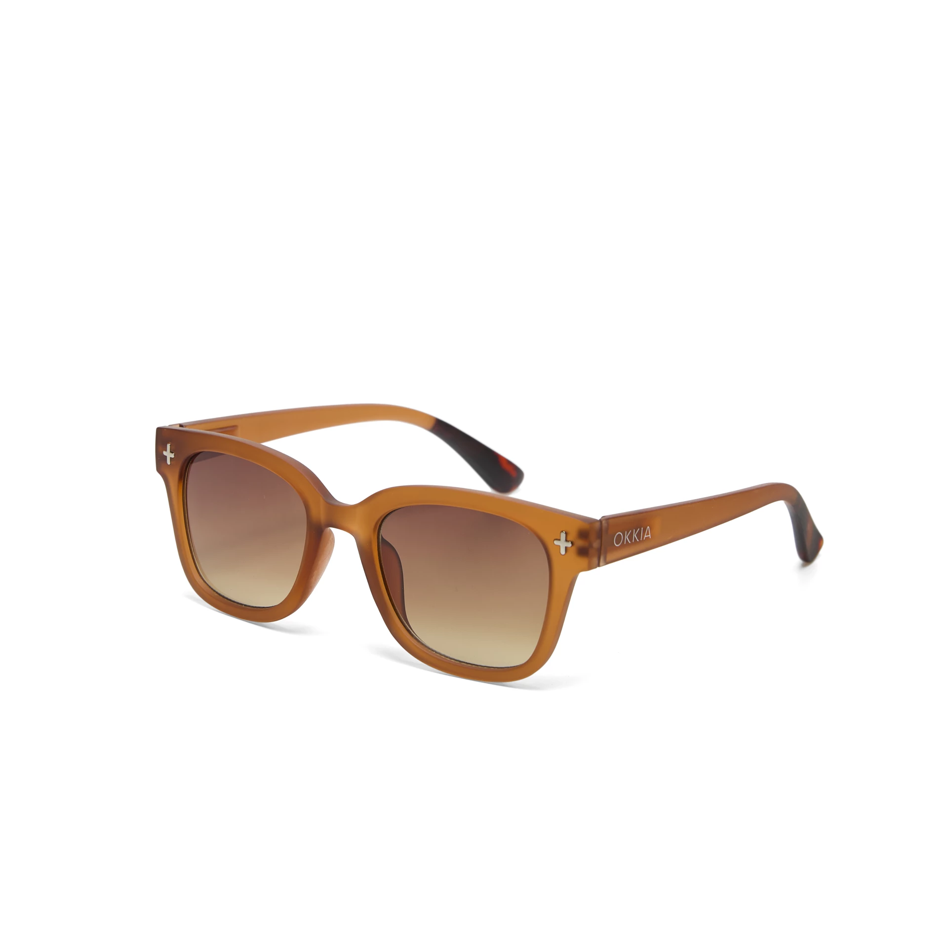 Okkia Giovanni Kahverengi Lens Unisex Güneş Gözlüğü Kahverengi