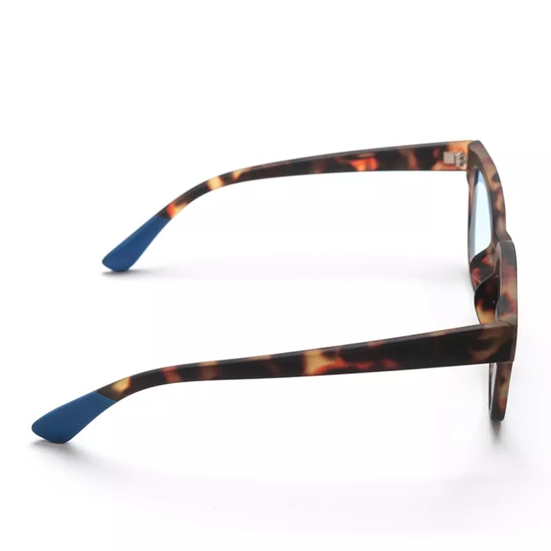 Okkia Giovanni Classic Havana & Blue Unisex Güneş Gözlüğü Mavi Lens