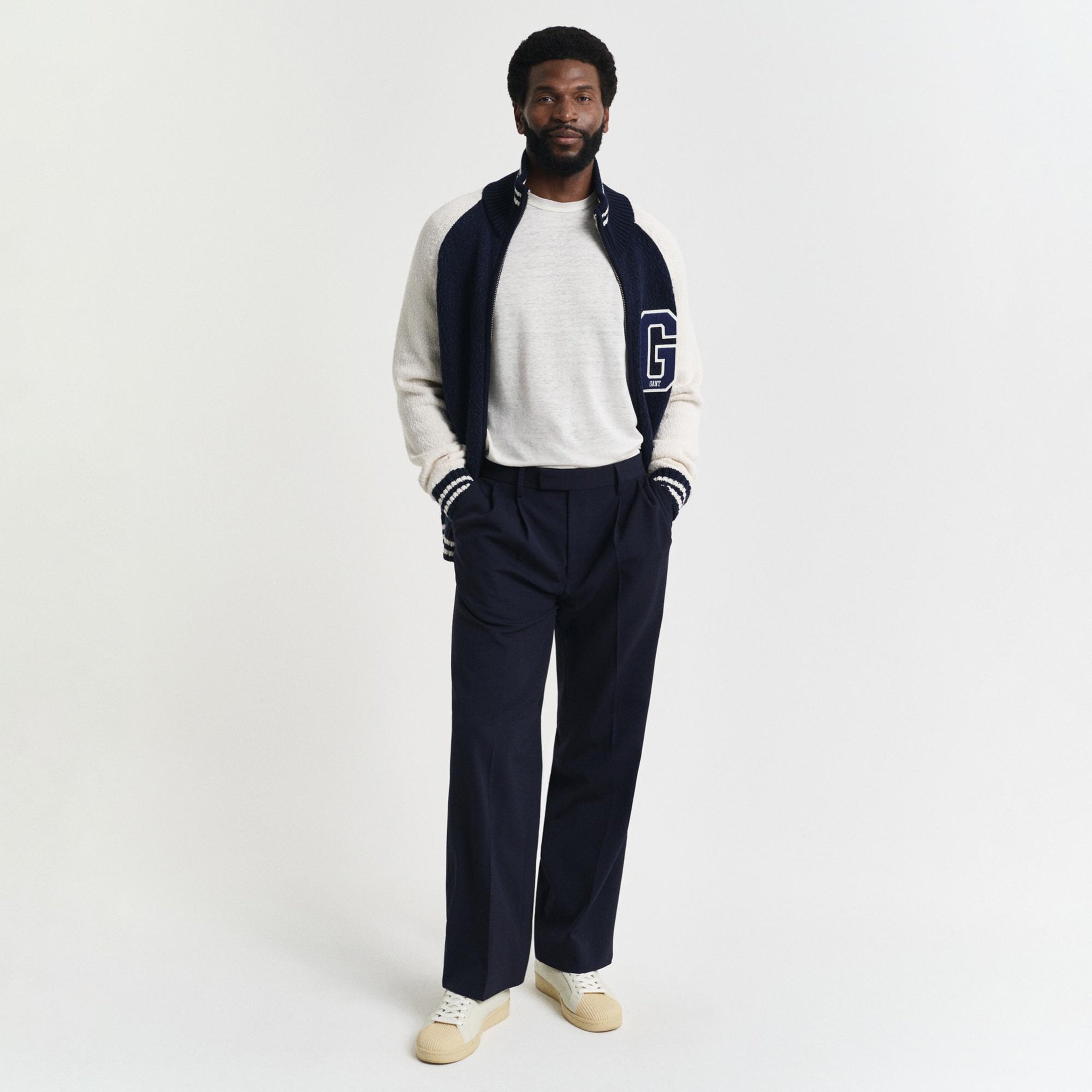 GANT Erkek Krem Regular Fit Bisiklet Yaka T-Shirt