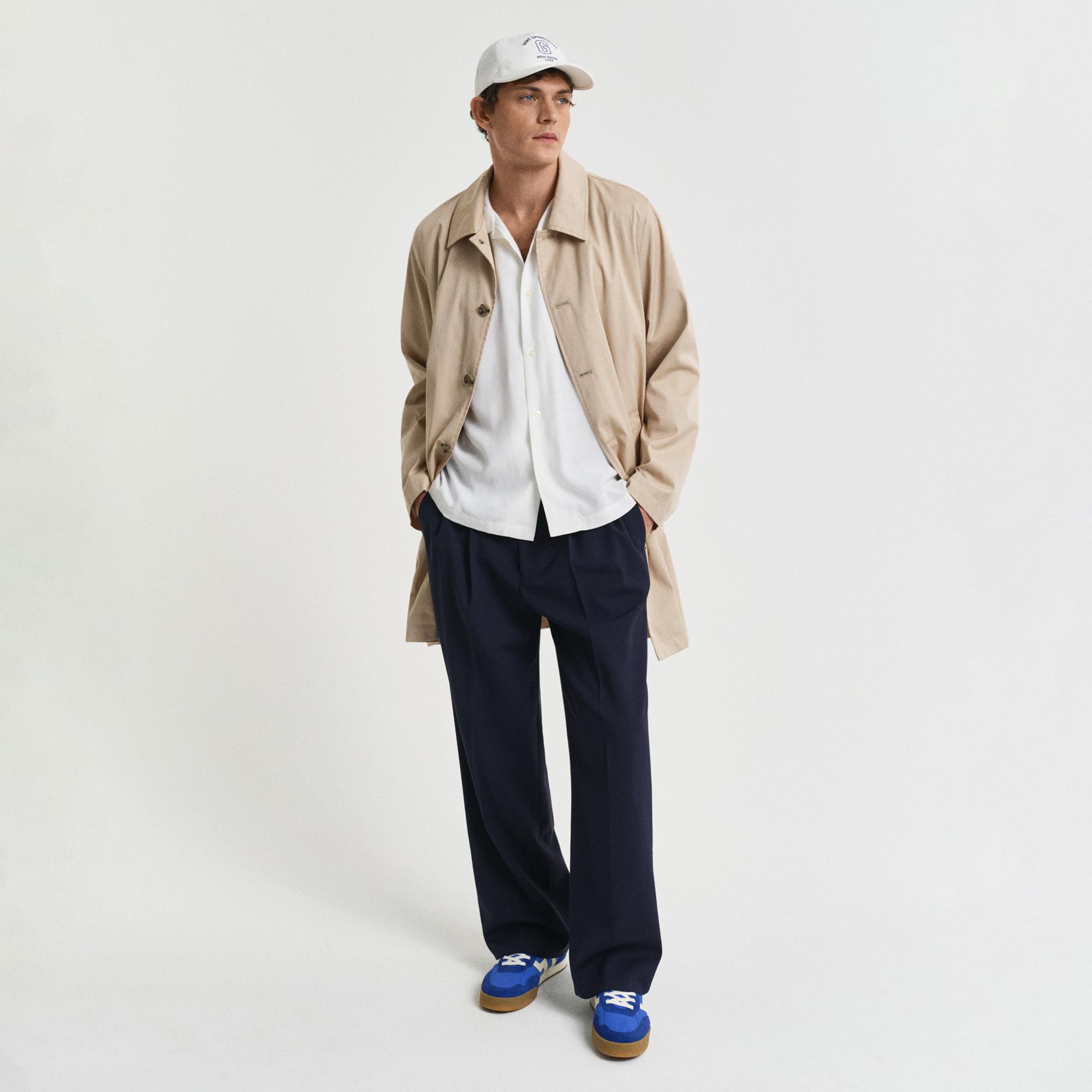 GANT Erkek Krem Relaxed Fit Klasik Yaka Logolu Gömlek