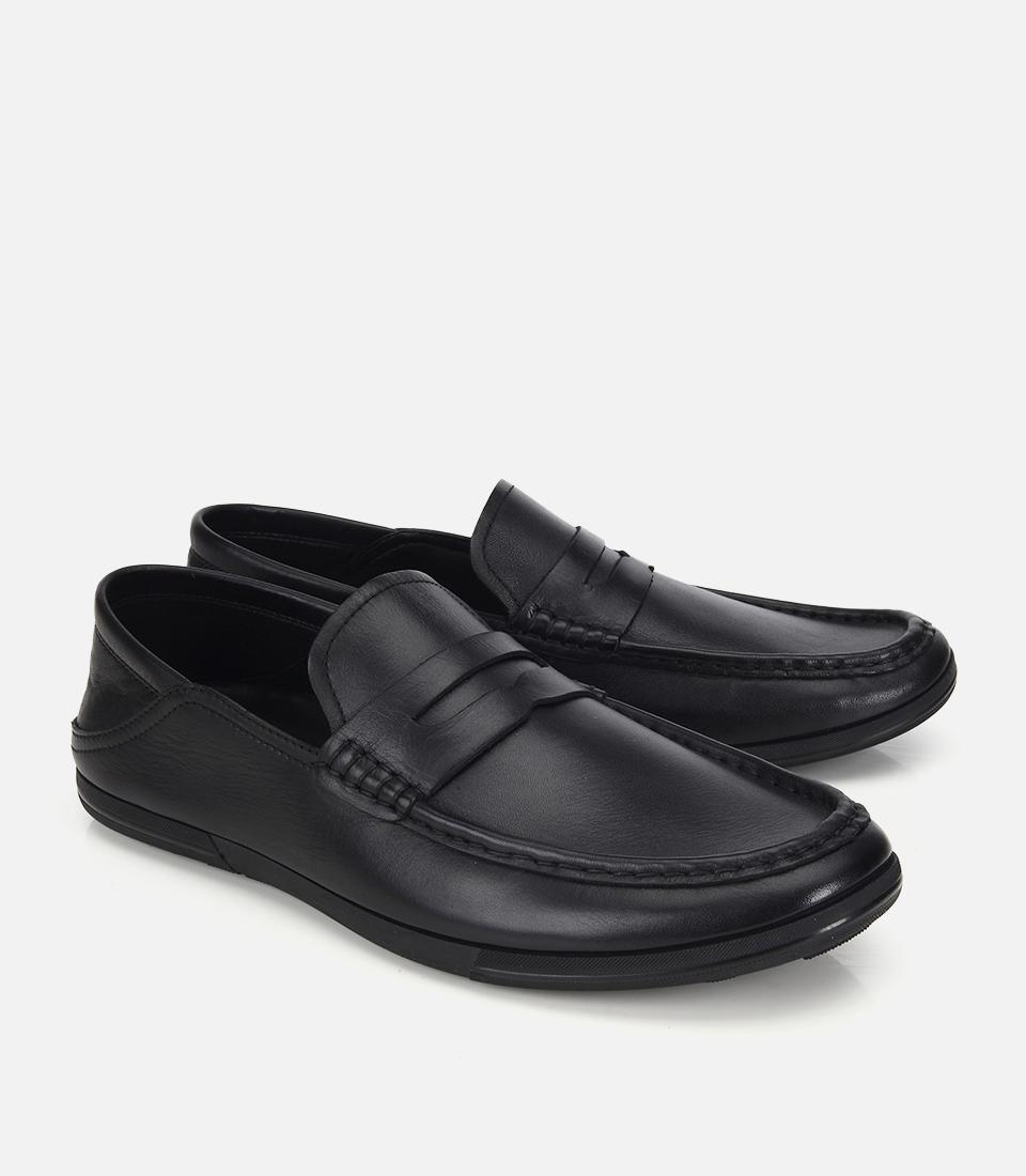Erkek Deri Siyah Comfort Günlük Loafer Ayakkabı