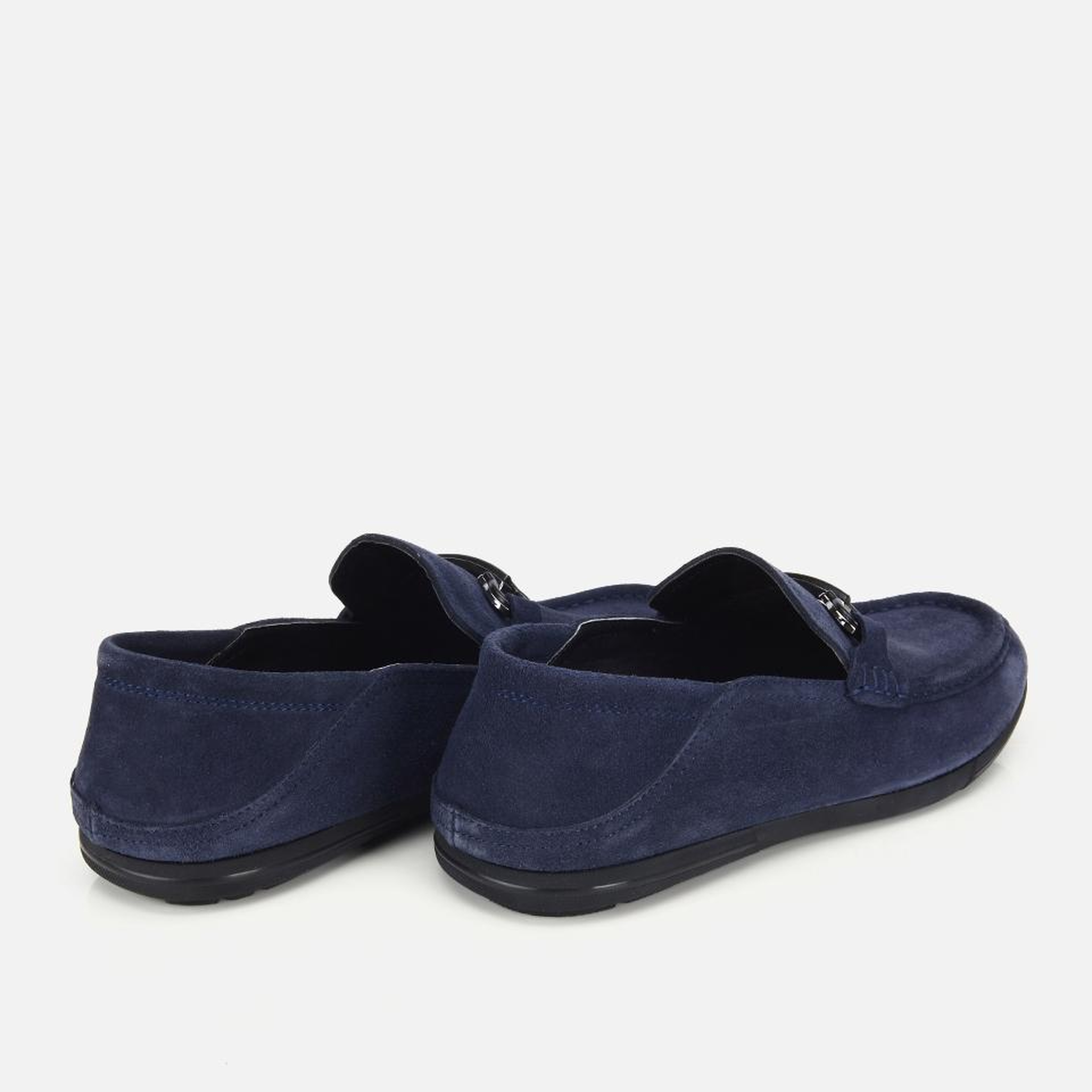 Erkek Süet Deri Lacivert Toka Detaylı Comfort Loafer
