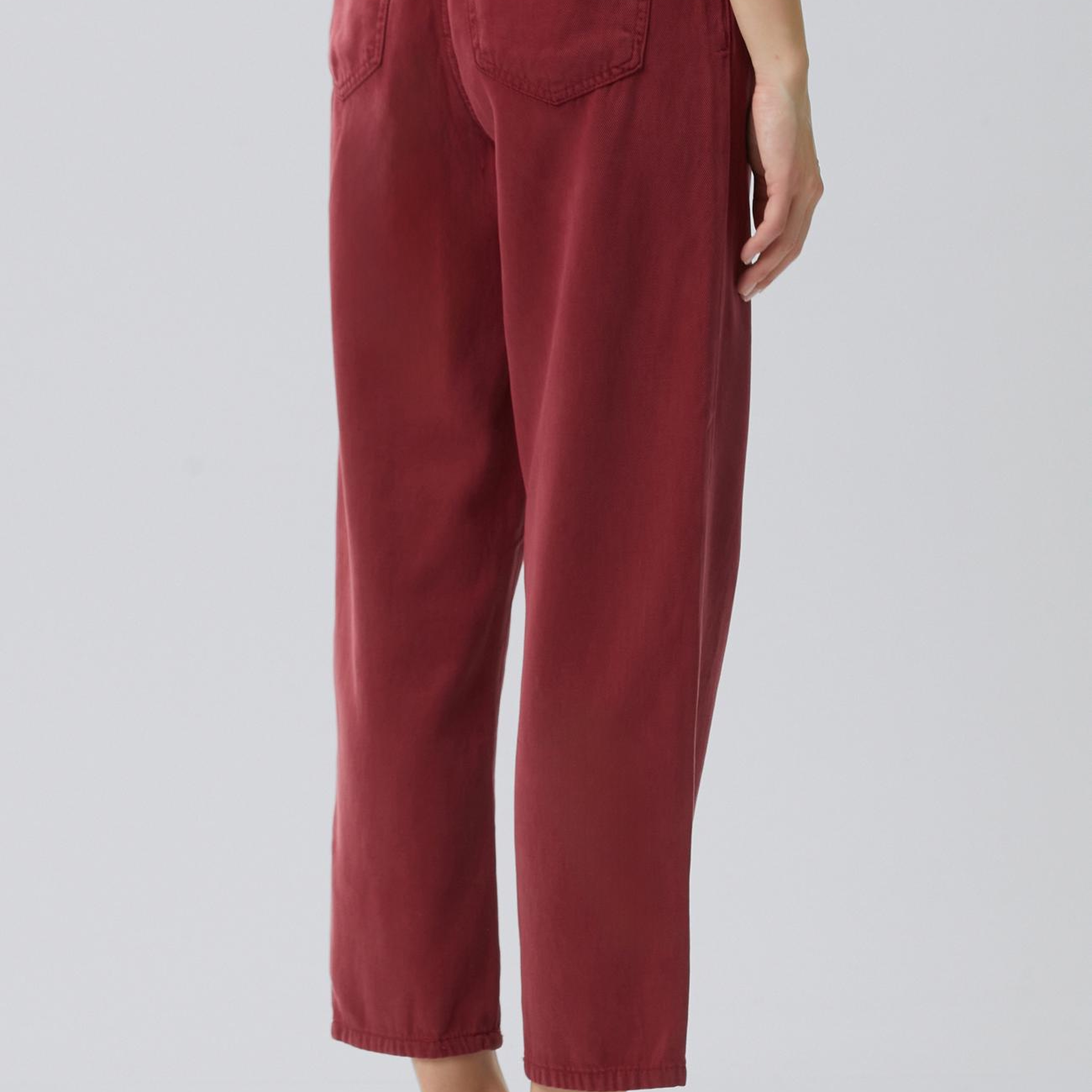 Network Kadın Vişne Tencel Karışımlı Casual Pantolon