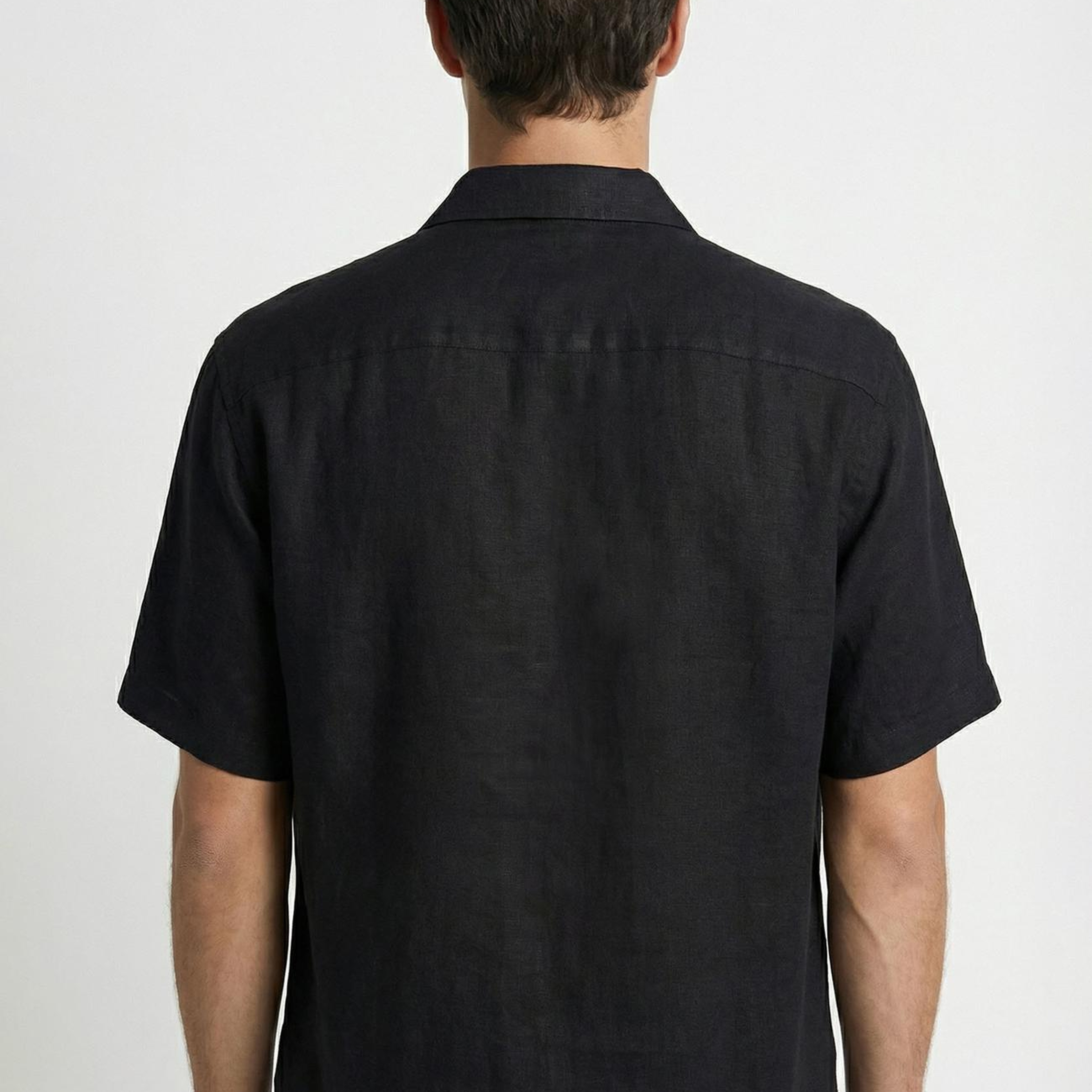 Network Erkek N-Green Relaxed Fit Siyah Keten Gömlek