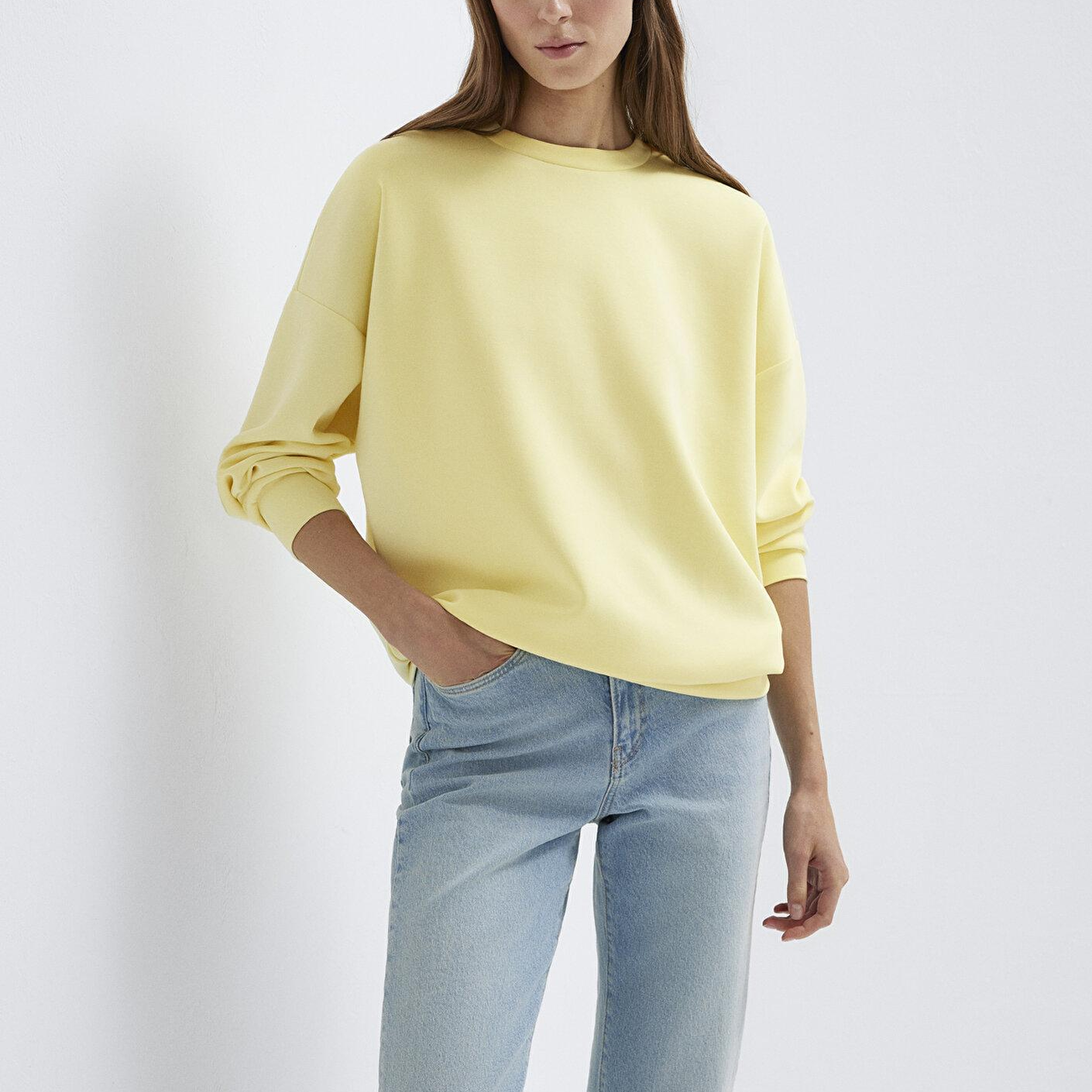 Mavi Soft-Premium Sarı (TENCEL™) Modal Karışımlı Sweatshirt 168837-91390