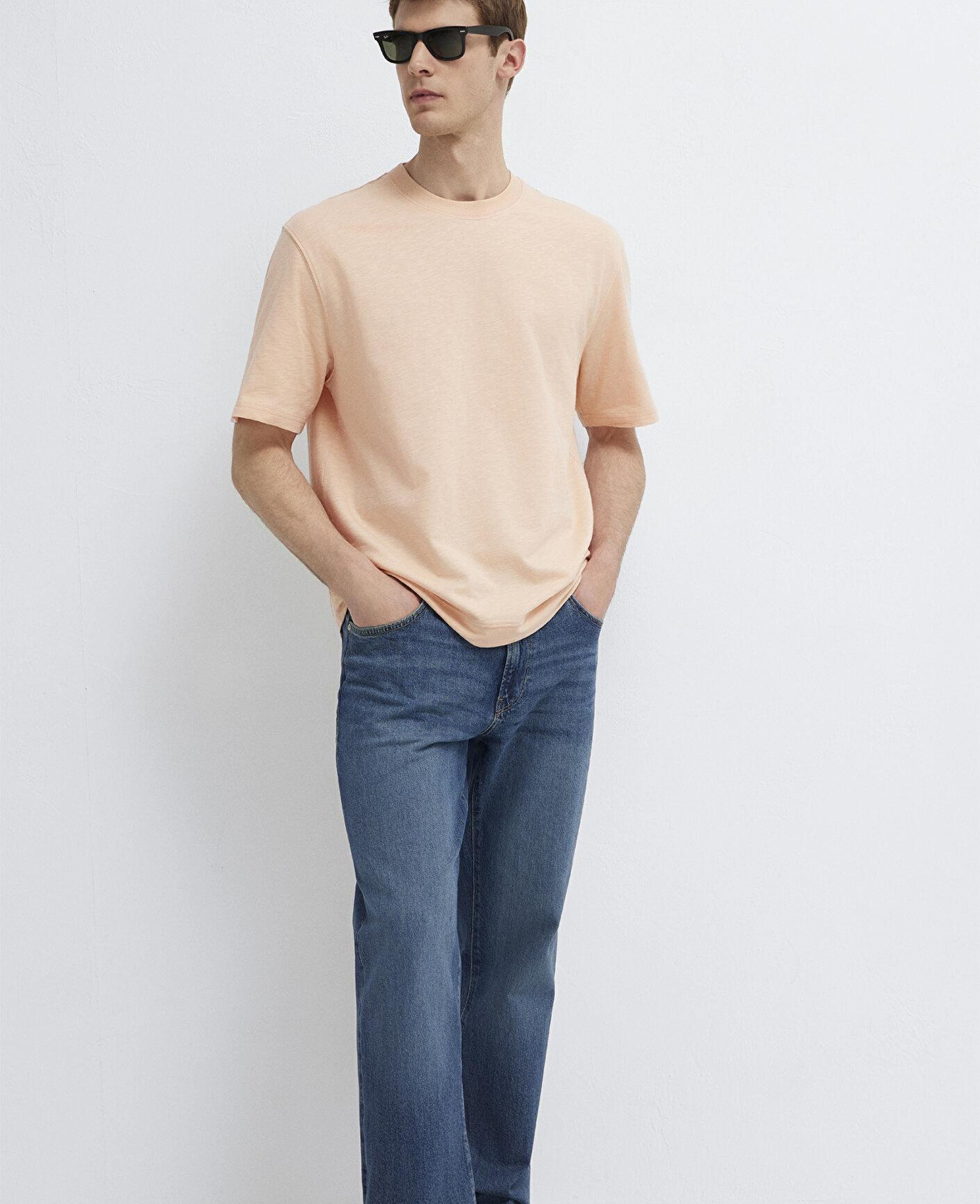 Mavi Pembe Basic Tişört Loose Fit / Bol Rahat Kesim 0613316-71145