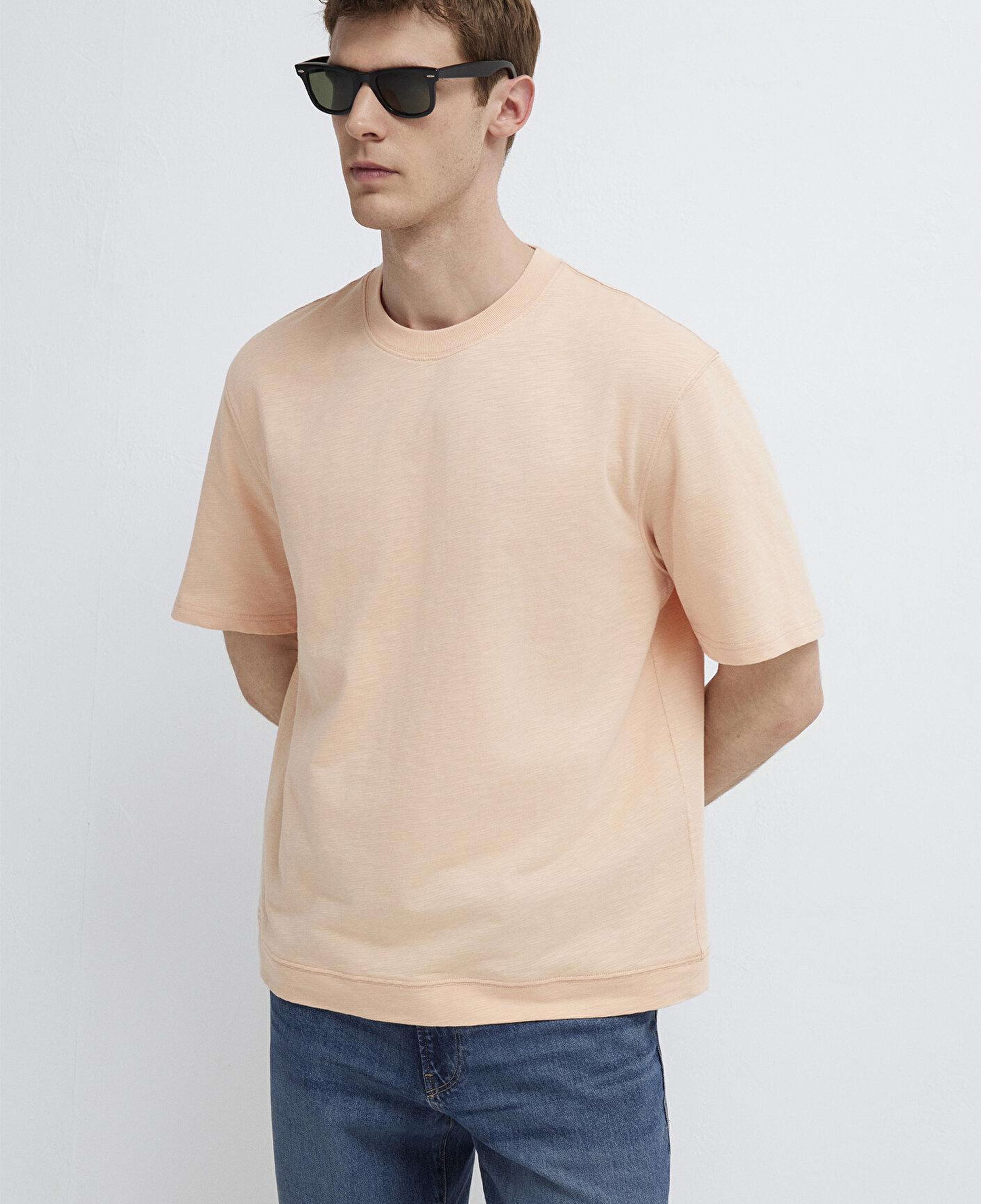 Mavi Pembe Basic Tişört Loose Fit / Bol Rahat Kesim 0613316-71145
