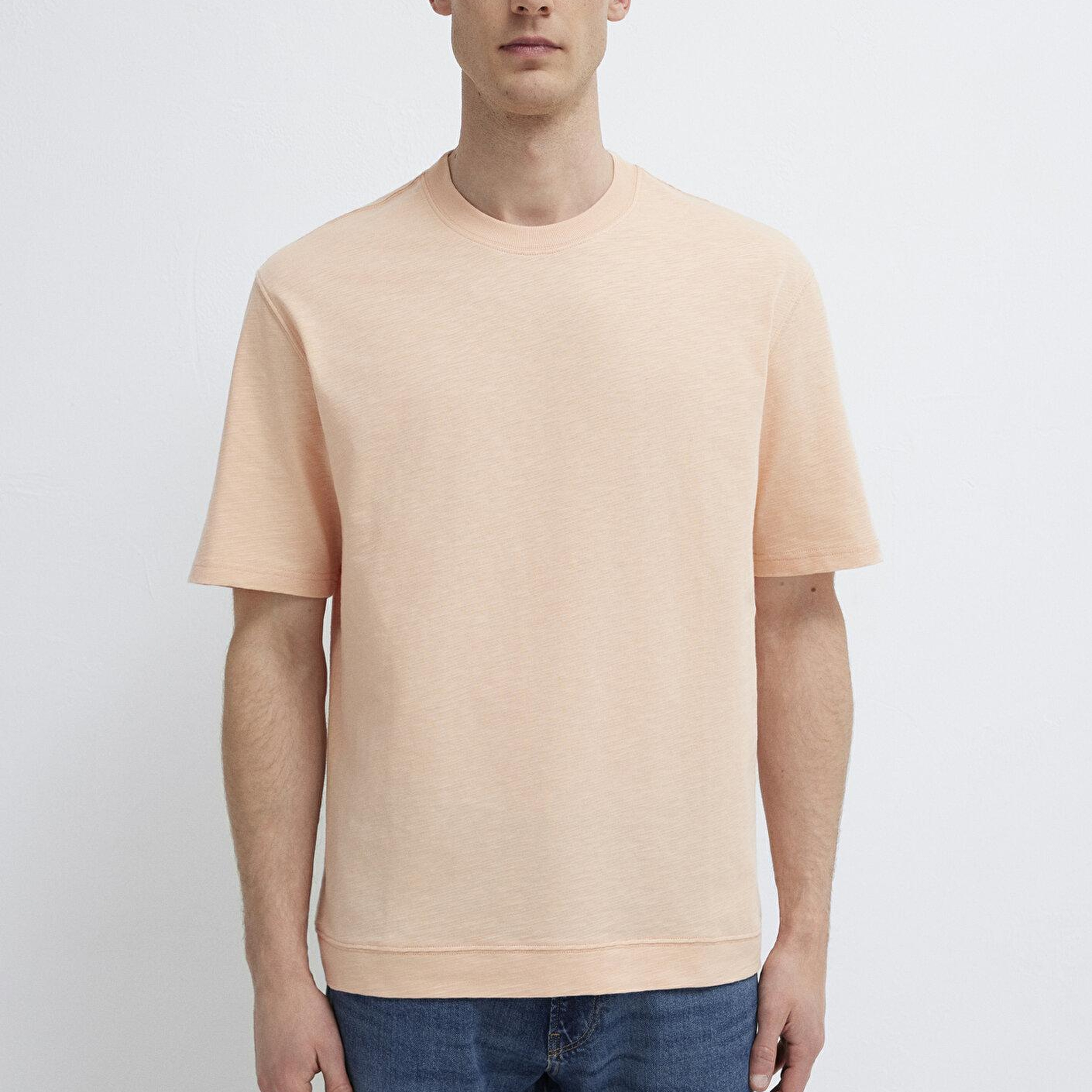 Mavi Pembe Basic Tişört Loose Fit / Bol Rahat Kesim 0613316-71145