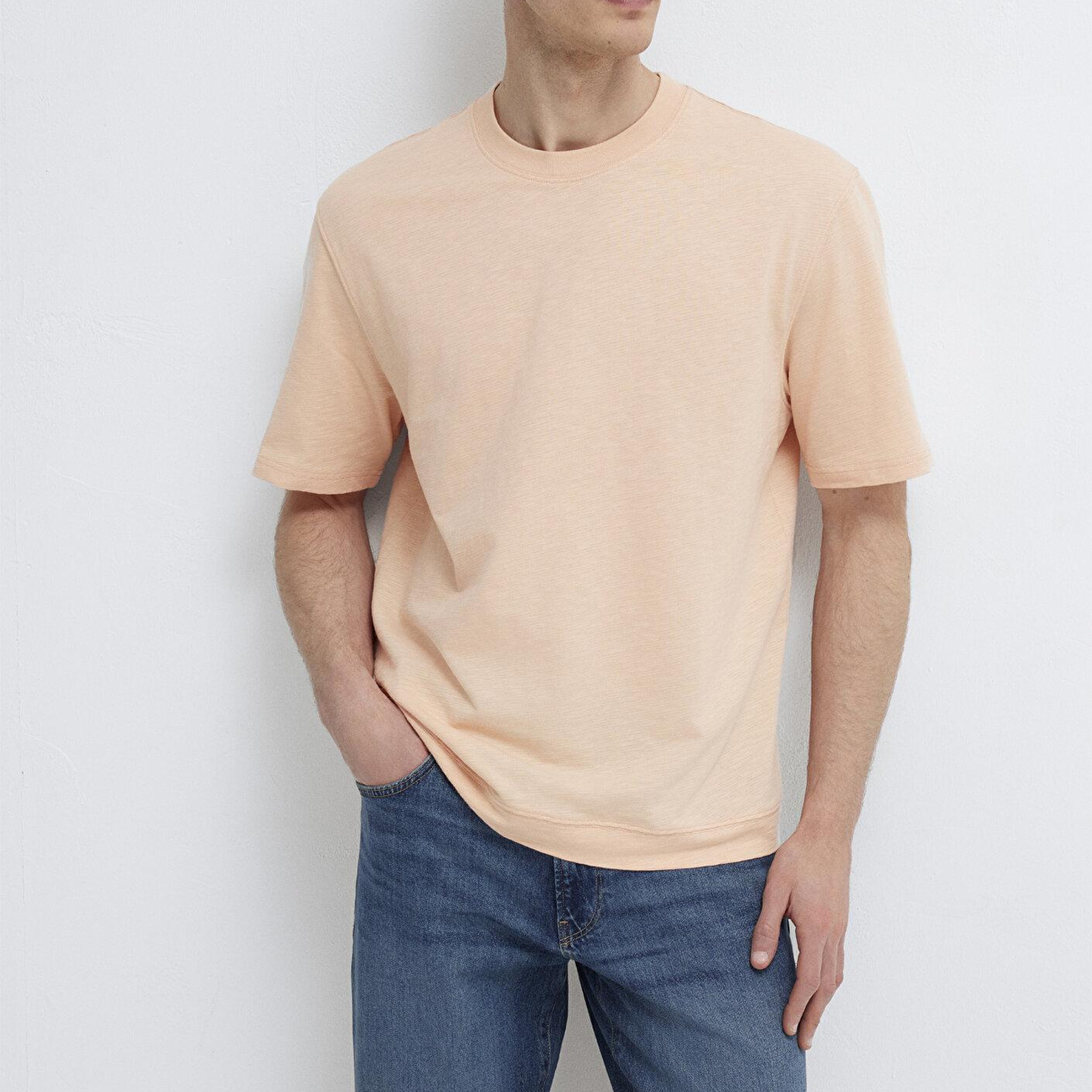 Mavi Pembe Basic Tişört Loose Fit / Bol Rahat Kesim 0613316-71145