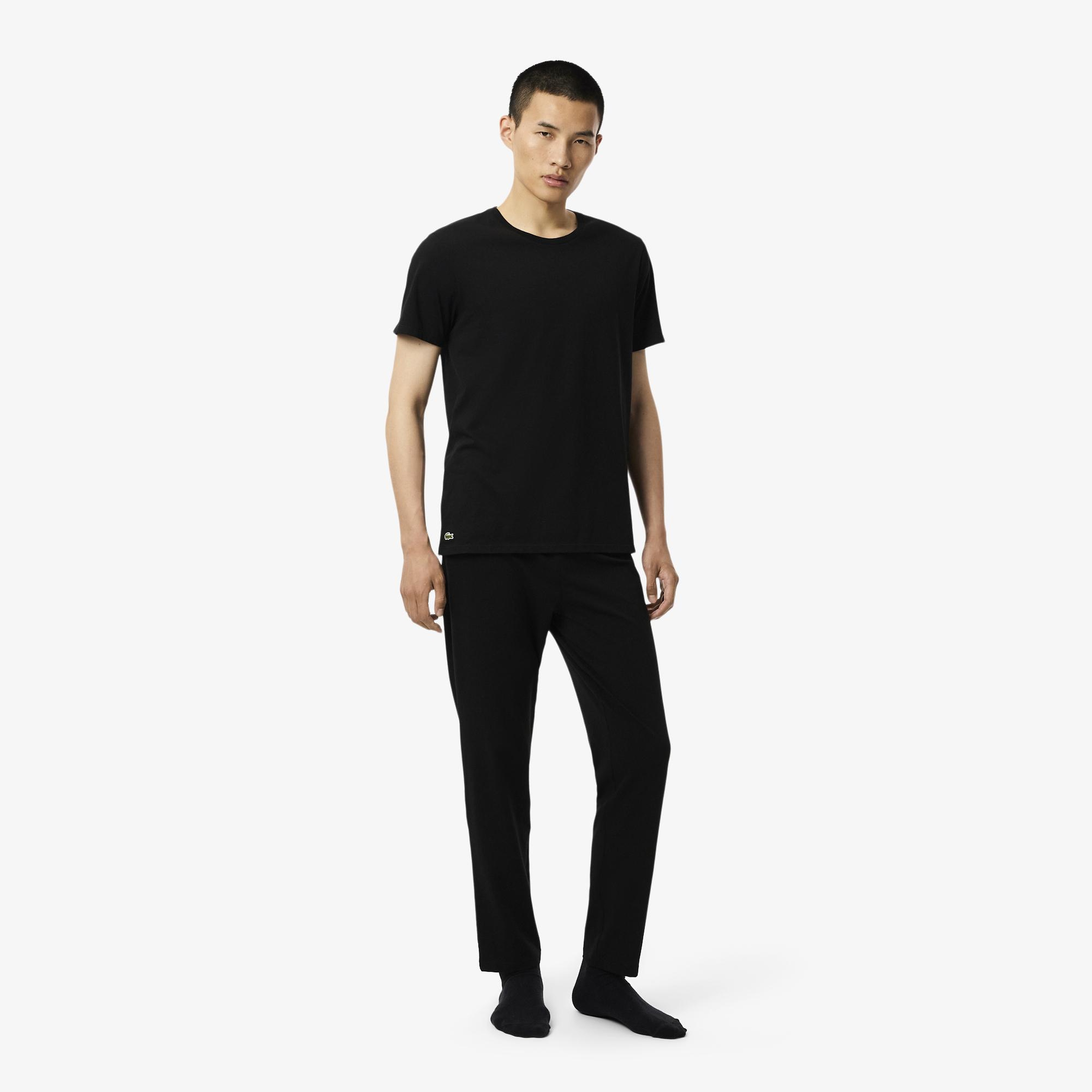 Lacoste Erkek Regular Fit 3'lü Siyah Pijama Üstü