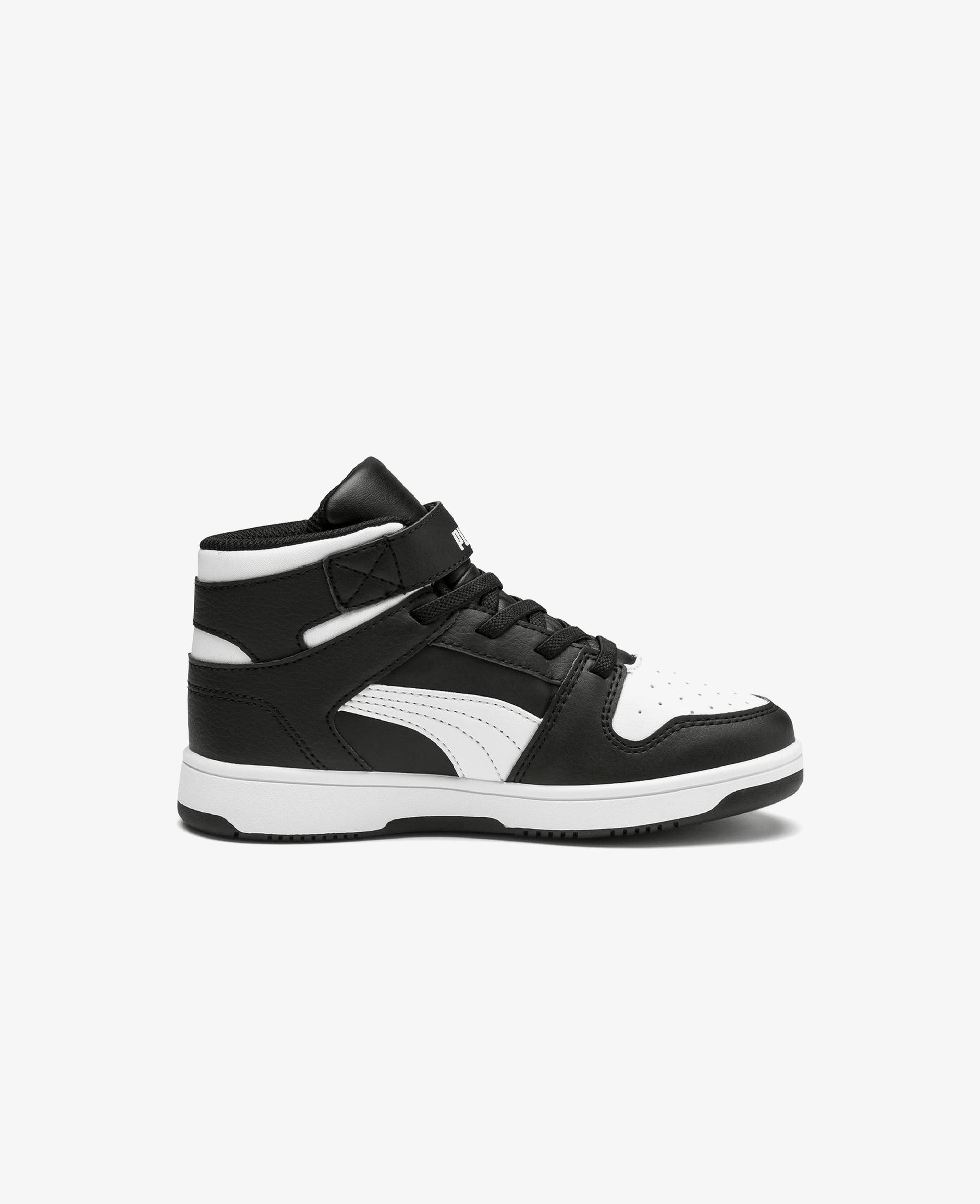 Puma Rebound Layup Çocuk Siyah/Beyaz Spor Ayakkabı