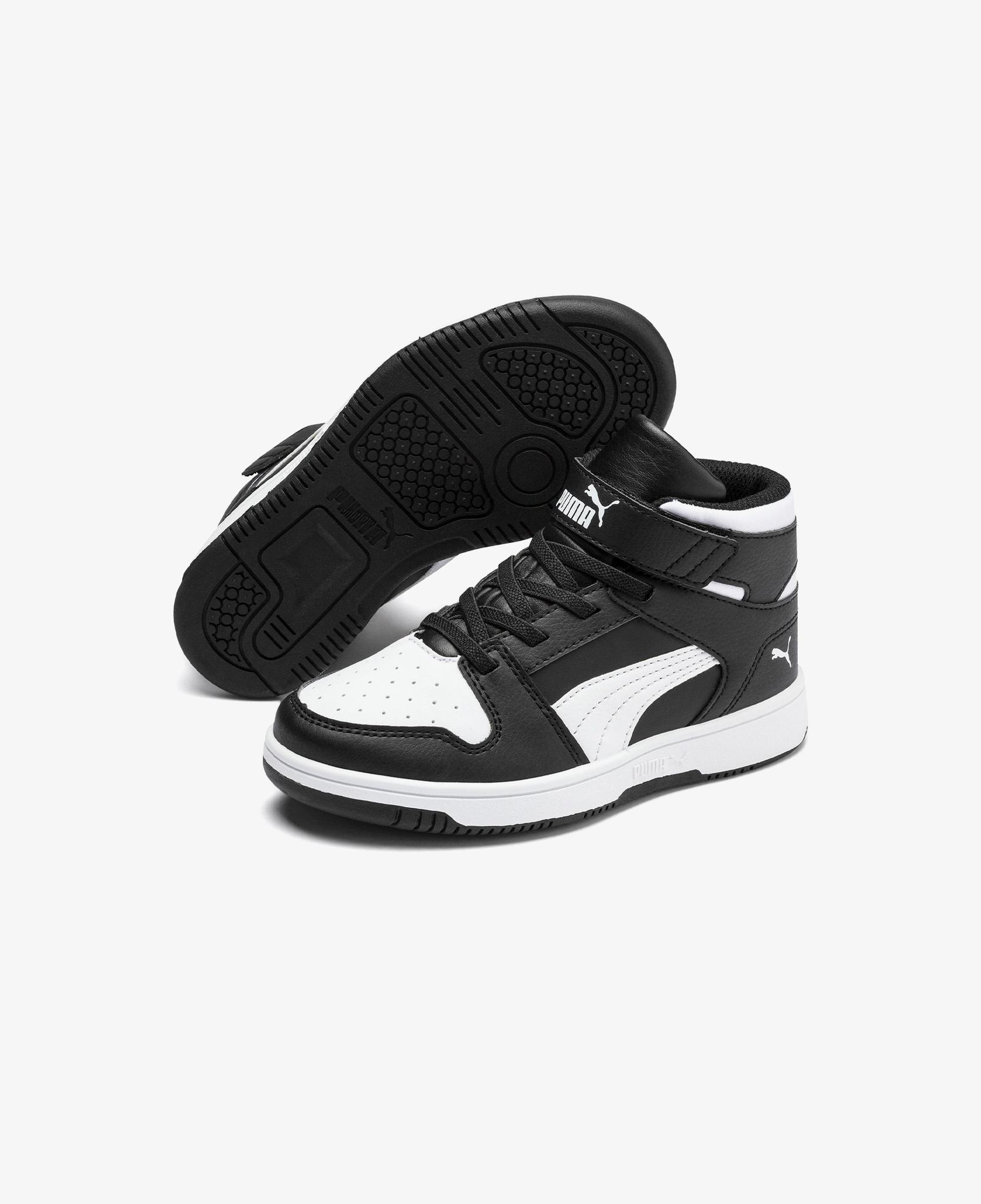 Puma Rebound Layup Çocuk Siyah/Beyaz Spor Ayakkabı