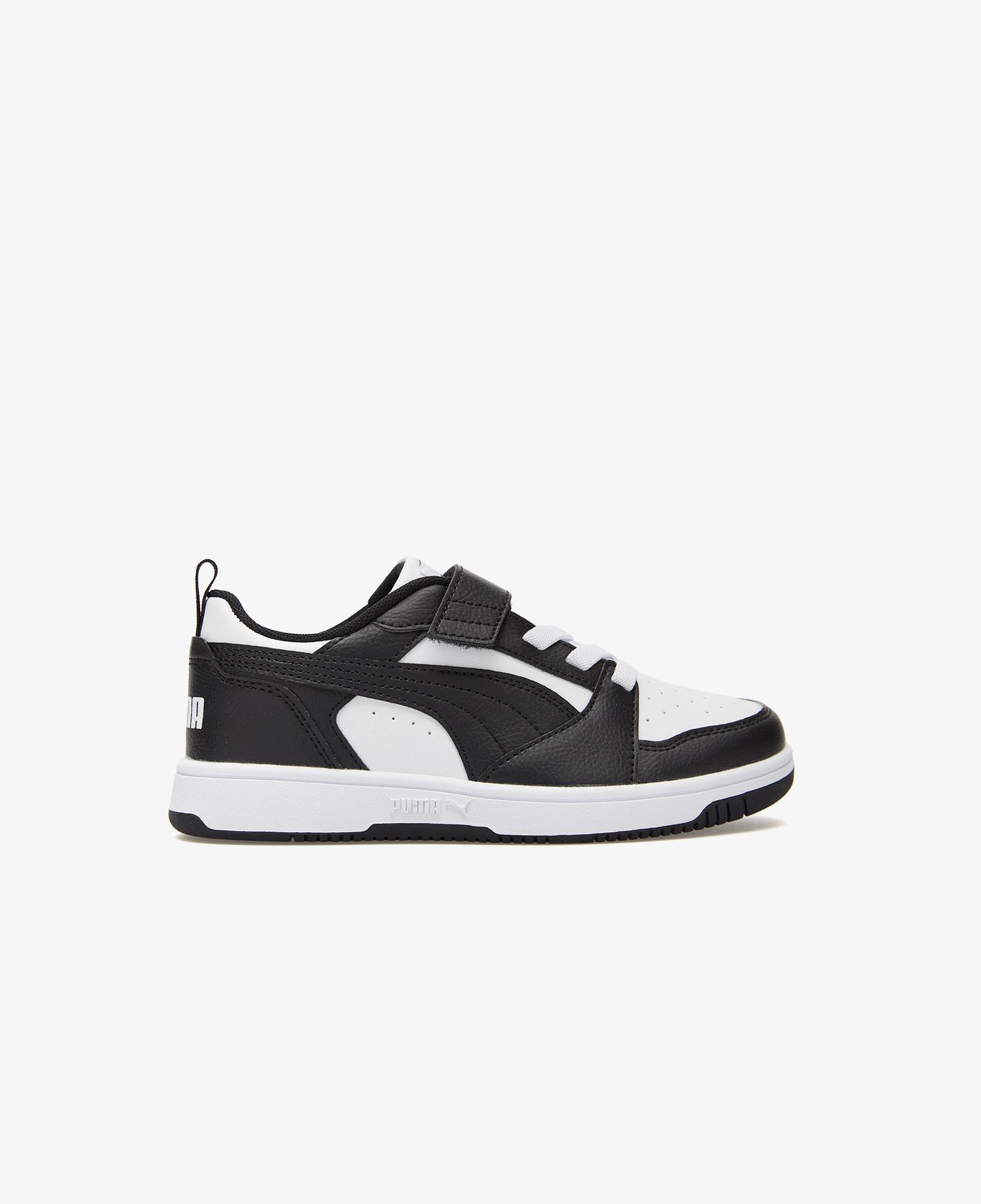 Puma Rebound V6 Low Çocuk Siyah Beyaz Spor Ayakkabı