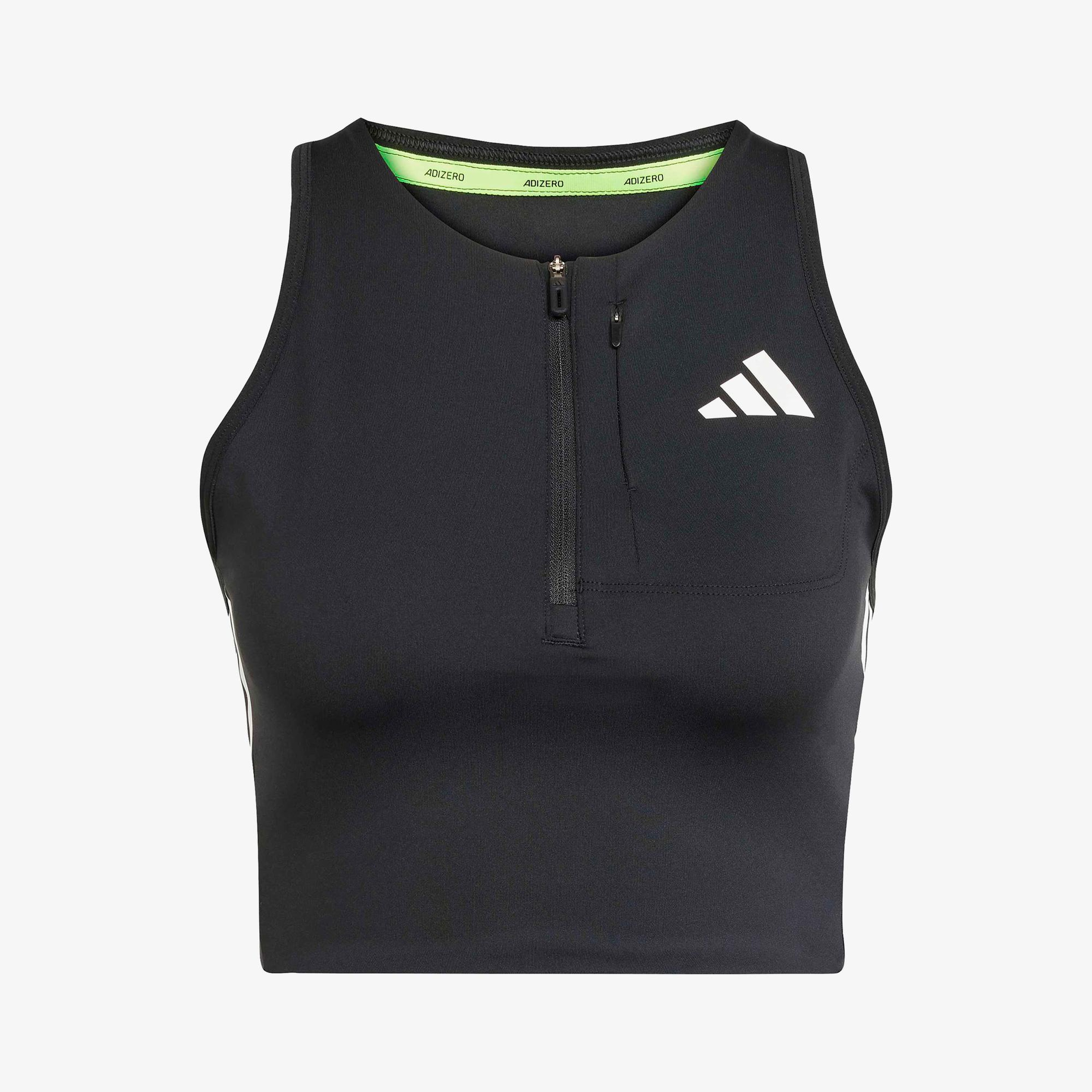 adidas Adizero Running Gel Pocket Crop Kadın Siyah Koşu Atlet