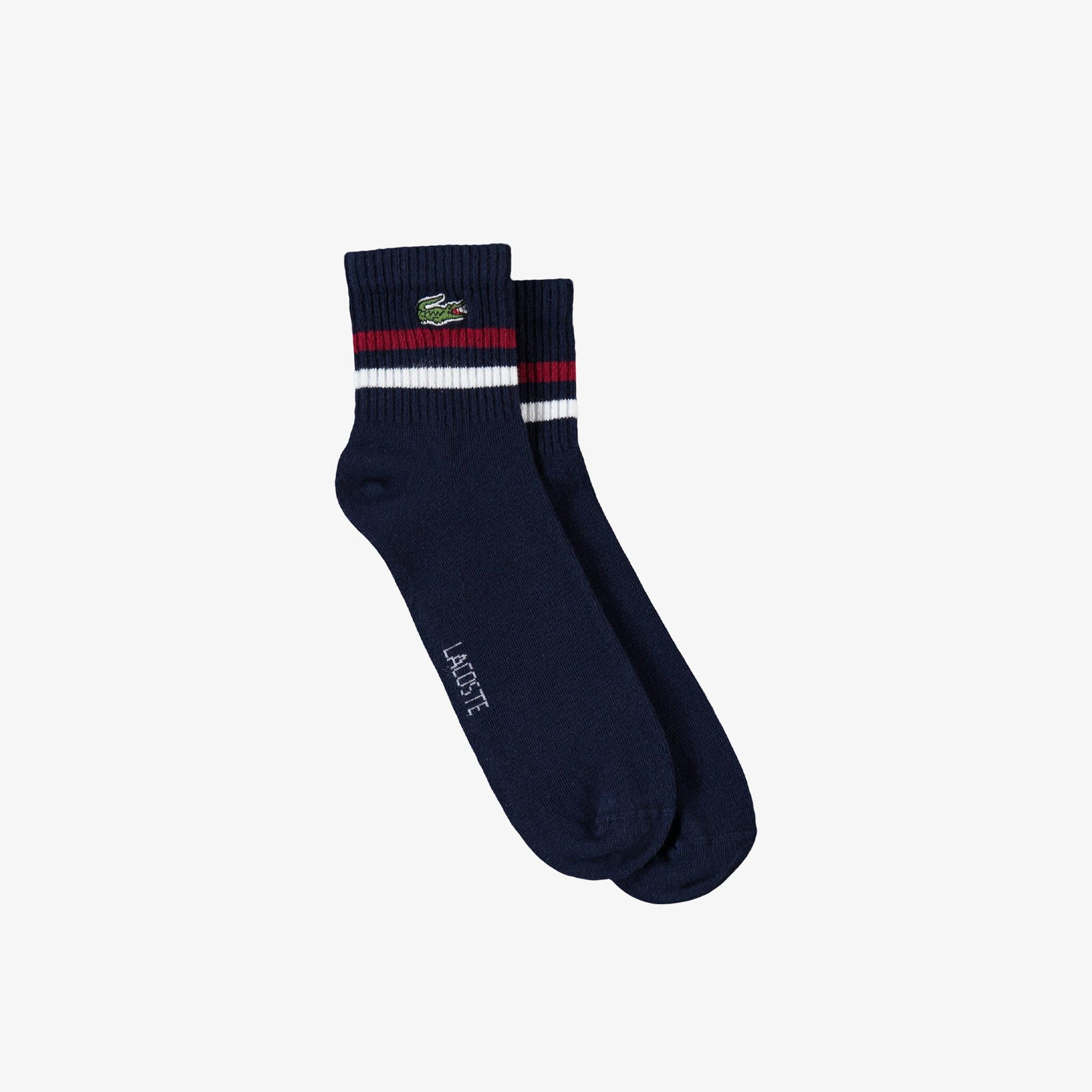 Lacoste Erkek Çizgili Lacivert Çorap