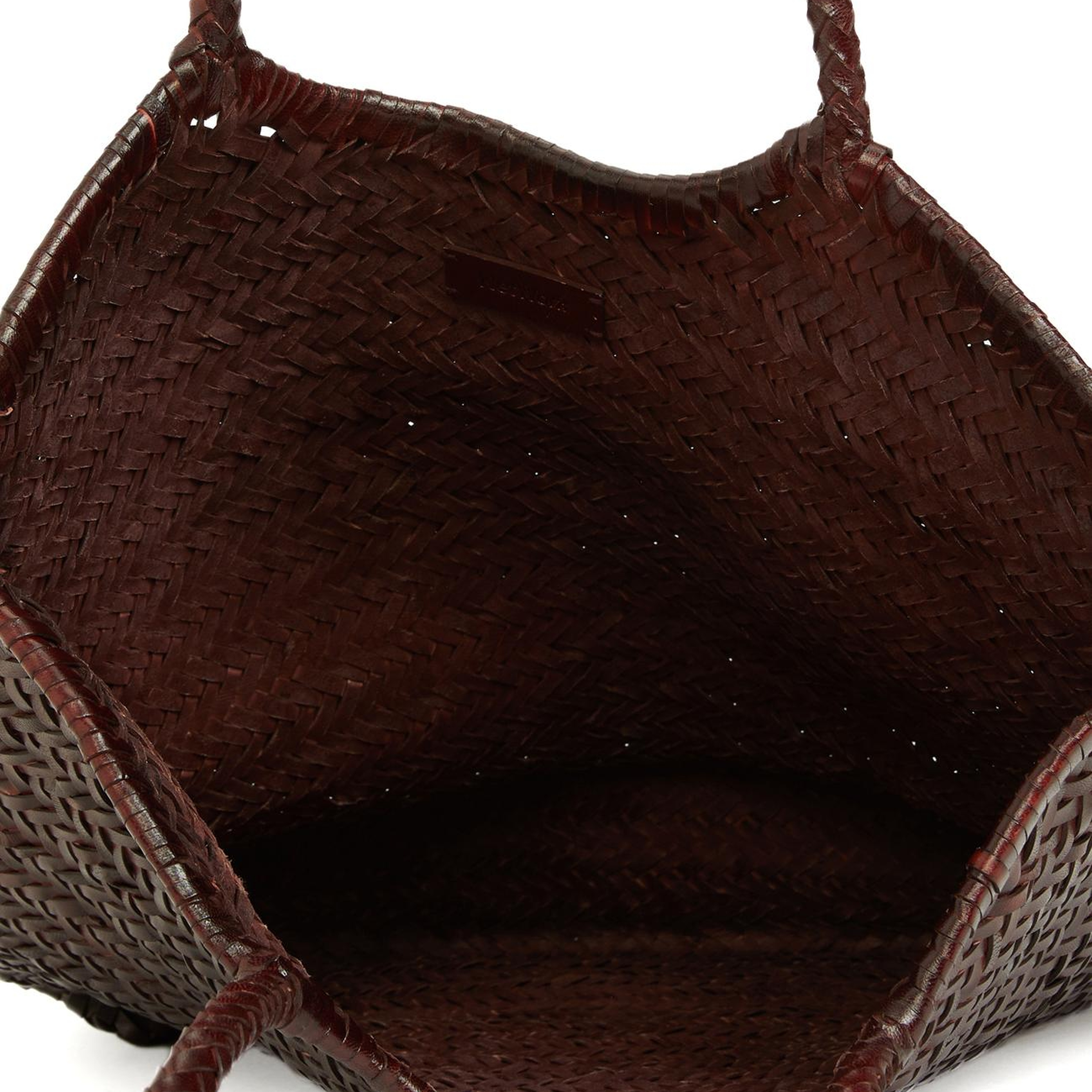 Network Kadın Bordo Örgü Deri Shopper Çanta