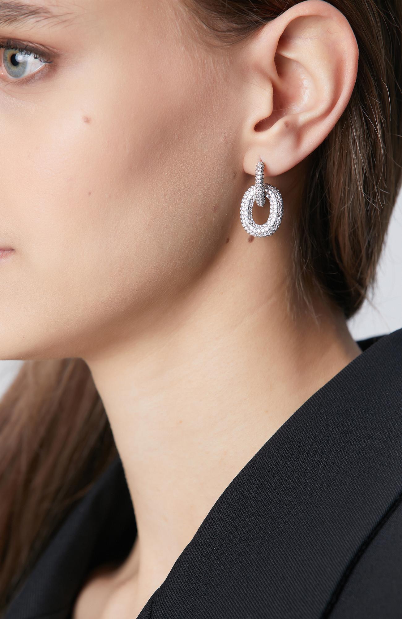 Network Kadın Silver Cufflı Küpe