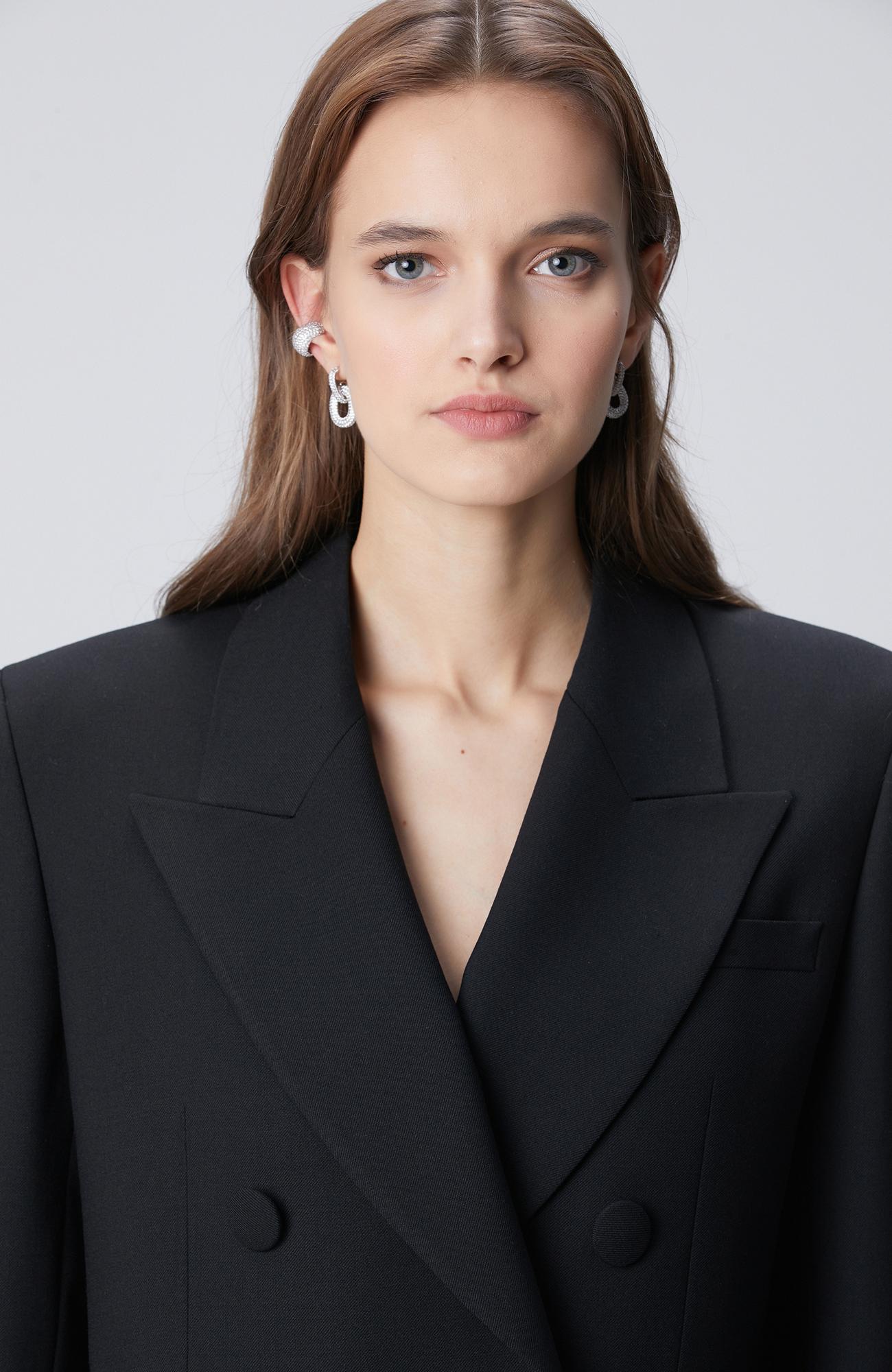 Network Kadın Silver Cufflı Küpe