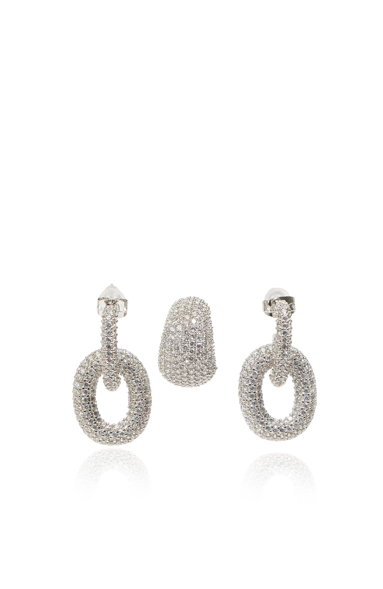 Network Kadın Silver Cufflı Küpe