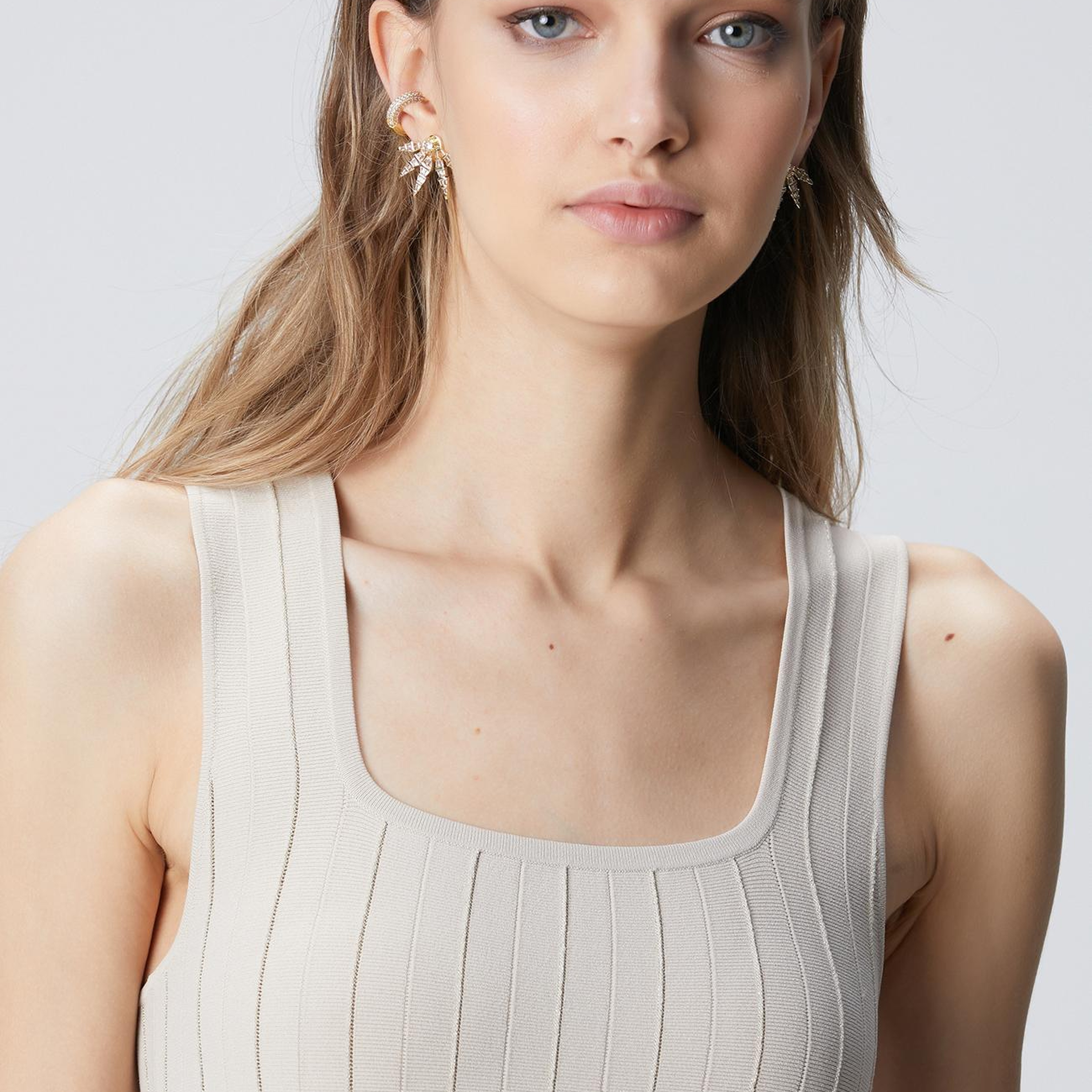 Network Kadın Silver Cufflı Küpe