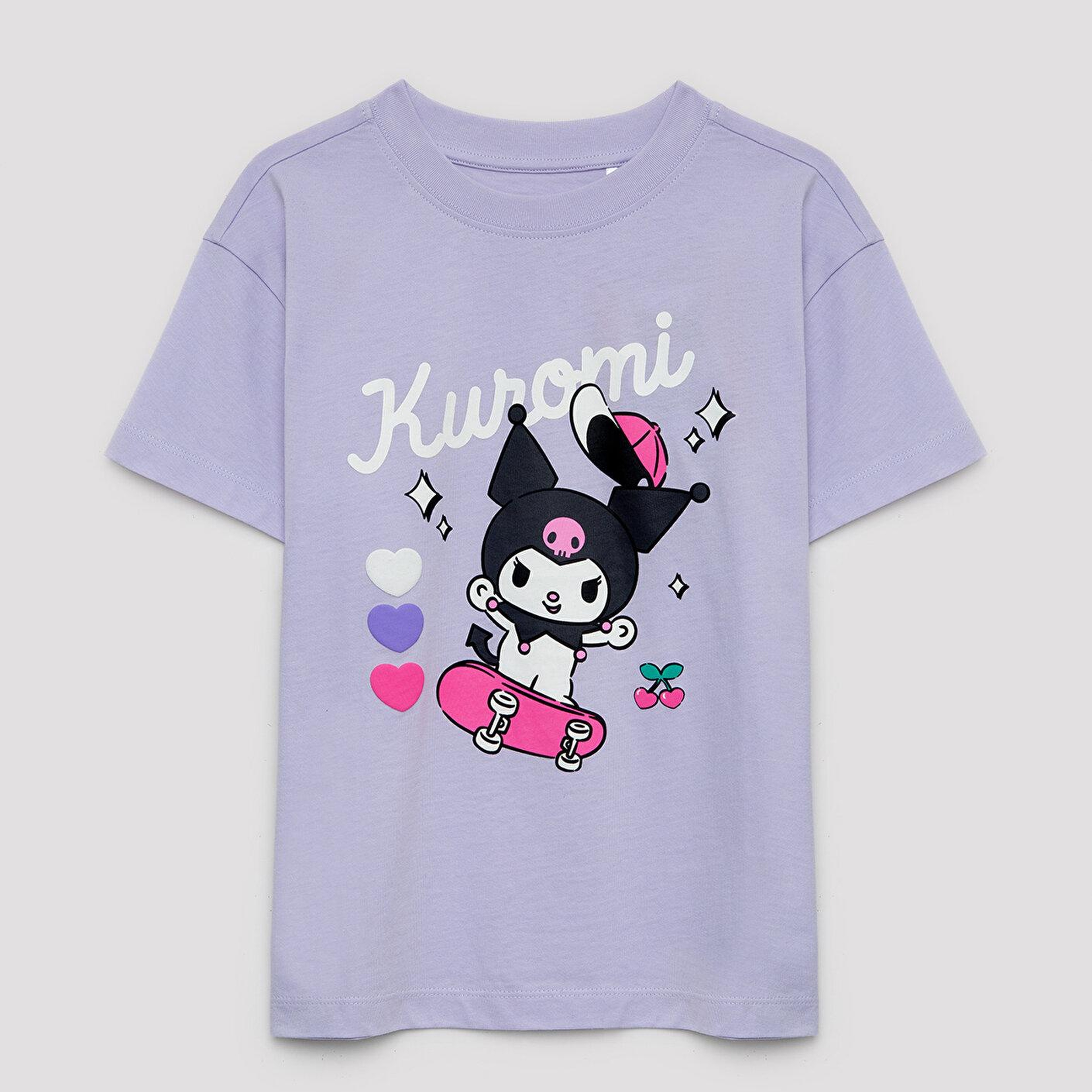 Mavi Kuromi Baskılı Mor Tişört Loose Fit / Bol Rahat Kesim 7610457-70523