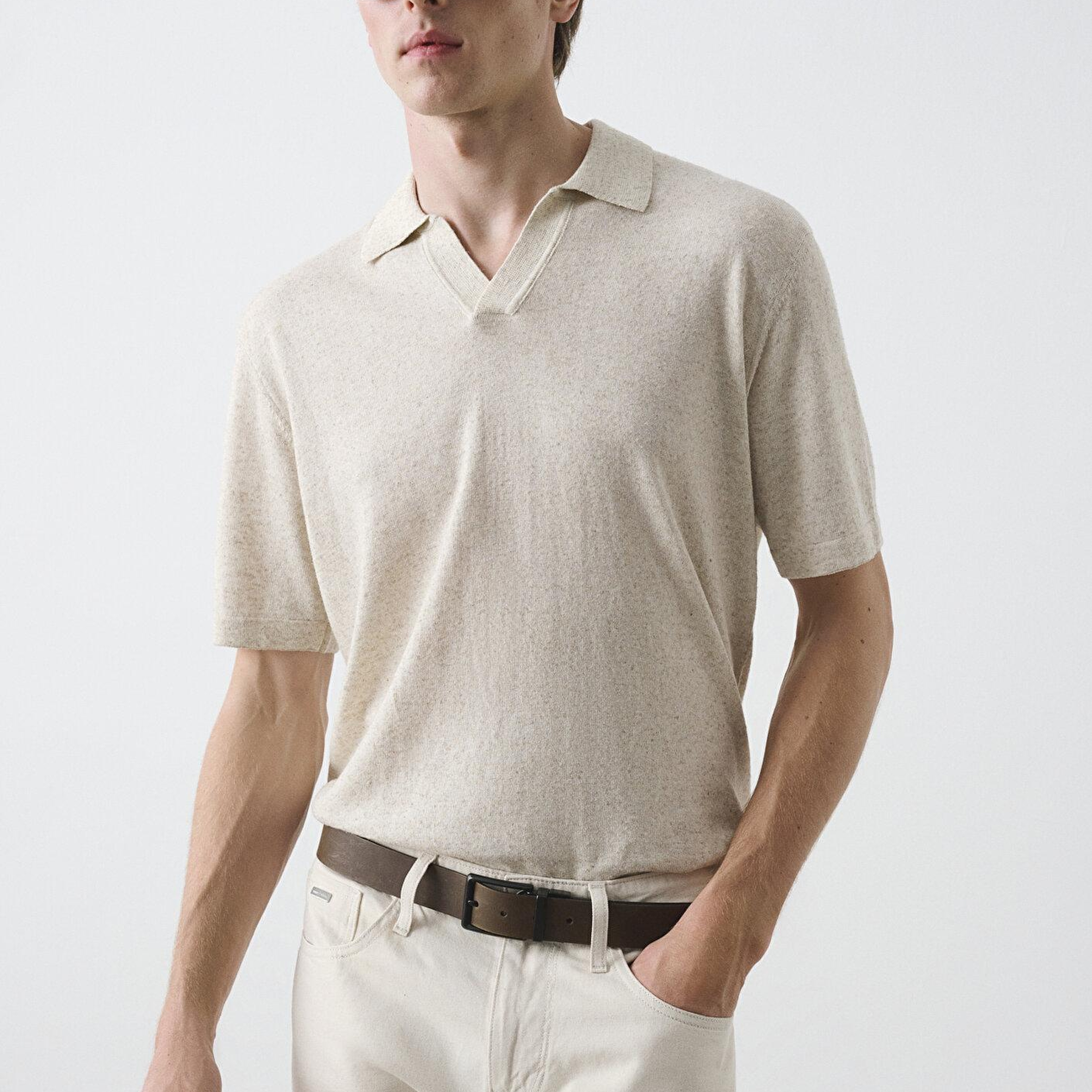 Mavi Bej Polo Triko 0710410-70144