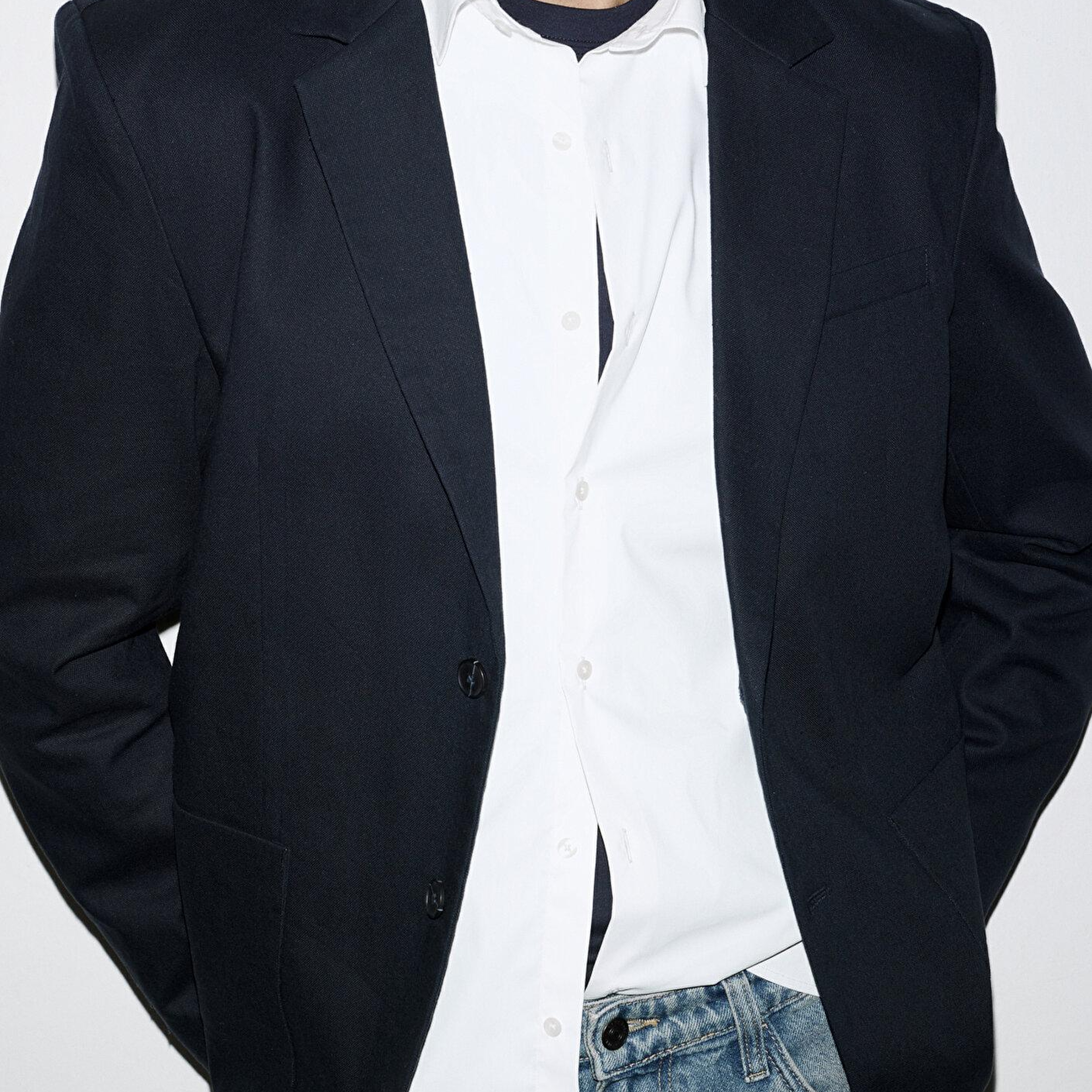 Mavi Keten Karışımlı Lacivert Blazer 0110828-86623