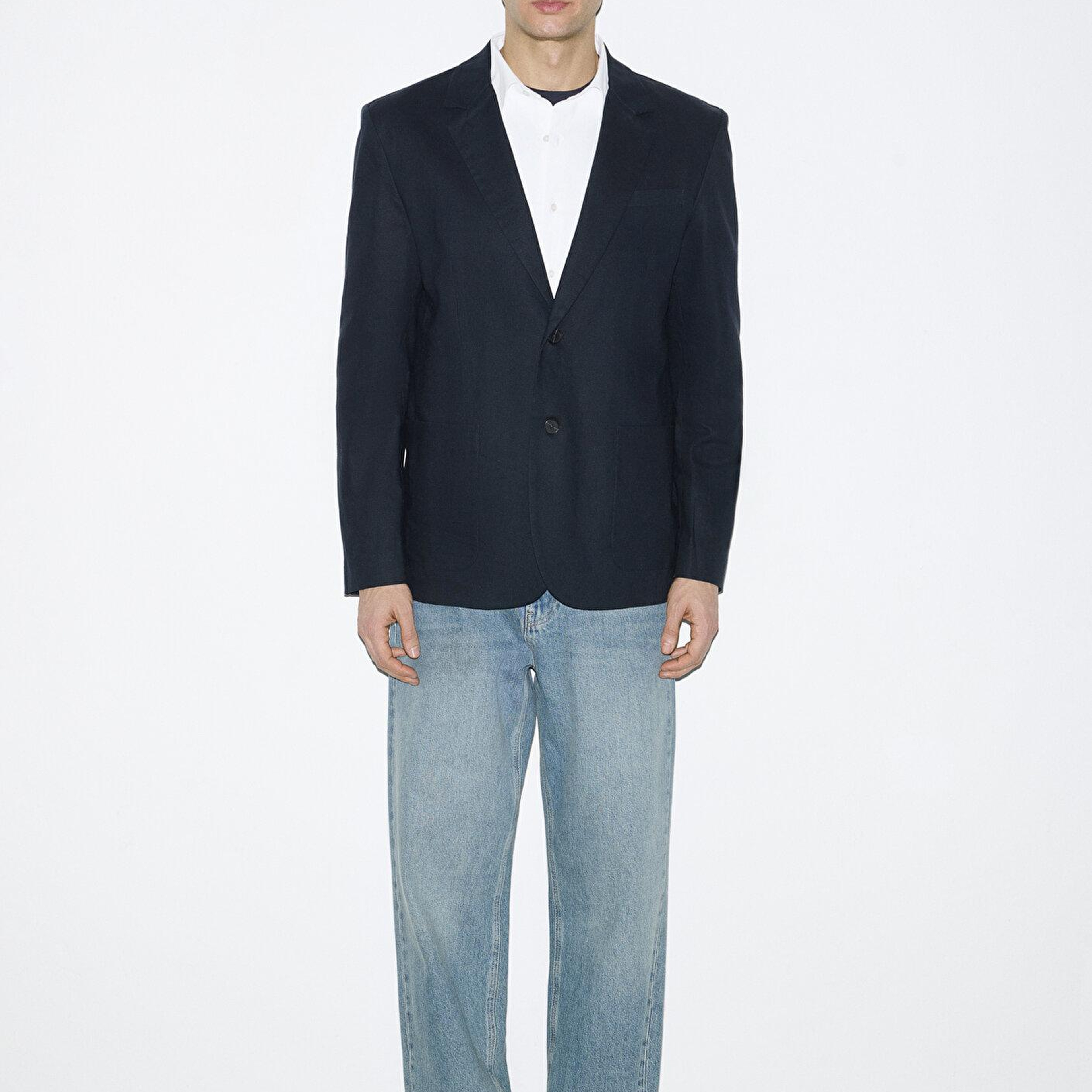 Mavi Keten Karışımlı Lacivert Blazer 0110828-86623