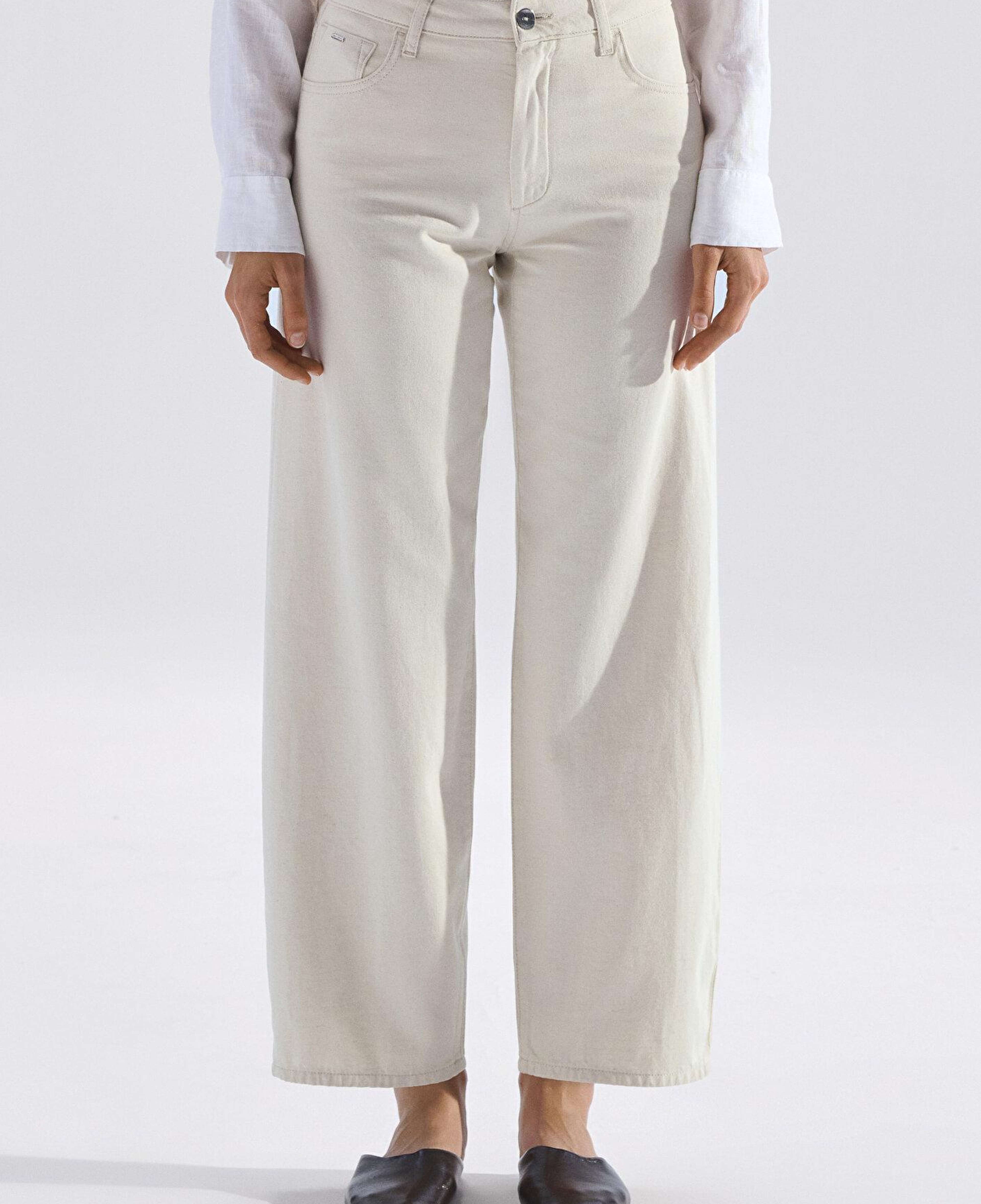 Mavi Leila Mavi Edition Ketenli Ekru Jean Pantolon 1010600-A3173